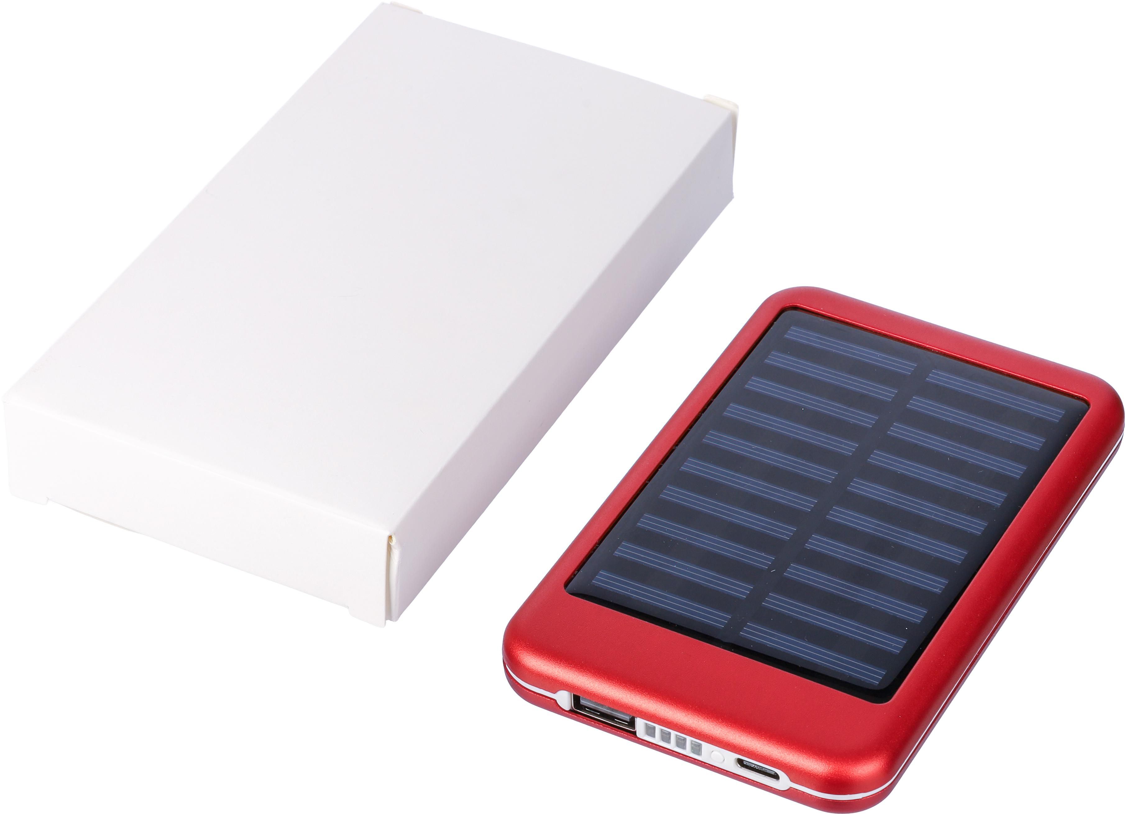 Vue 10 de Power bank Tycho | Aluminium | Solaire | 4 000 mAh