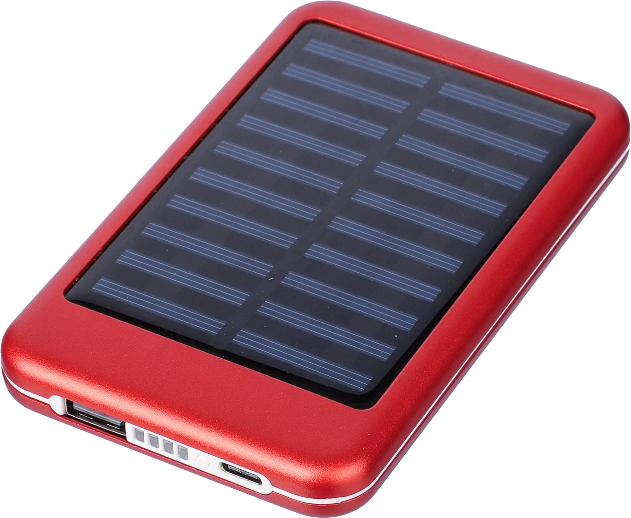 Vue 5 de Power bank Tycho | Aluminium | Solaire | 4 000 mAh