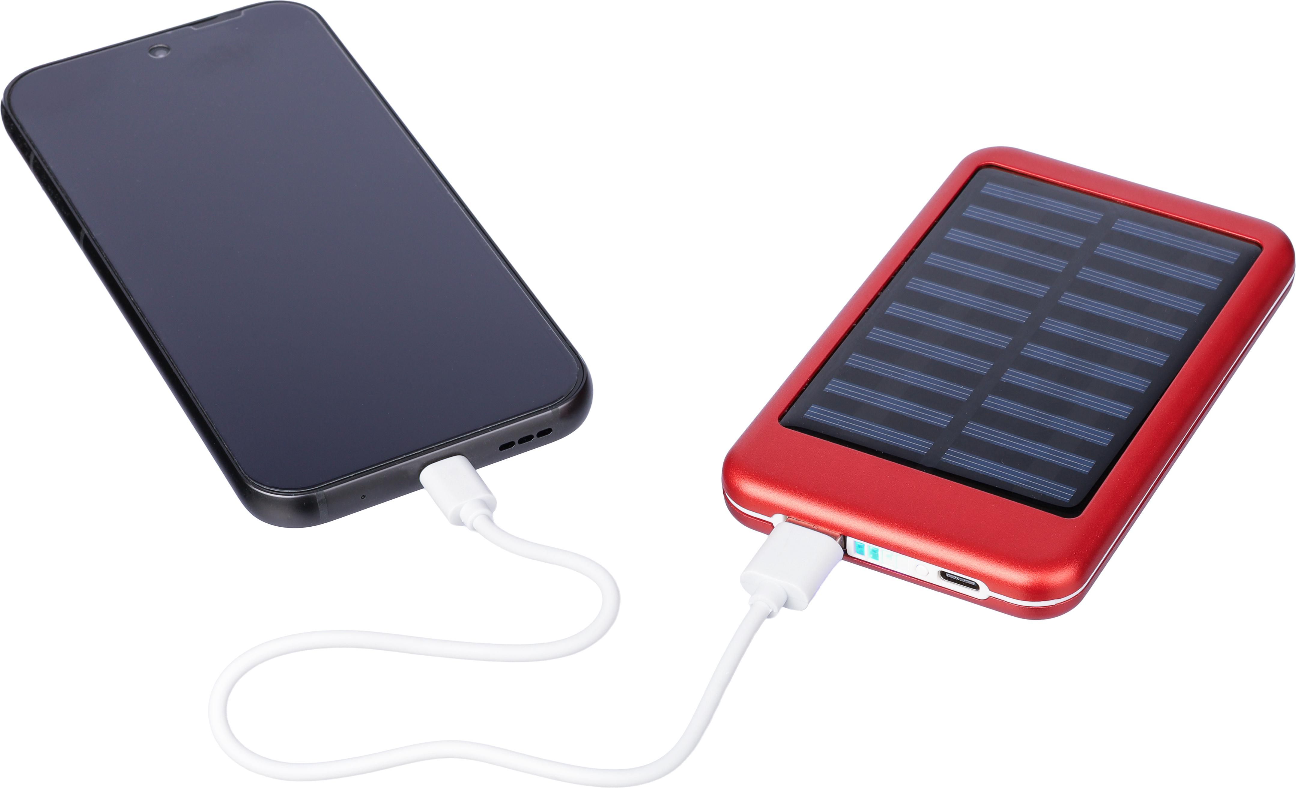 Vue 11 de Power bank Tycho | Aluminium | Solaire | 4 000 mAh
