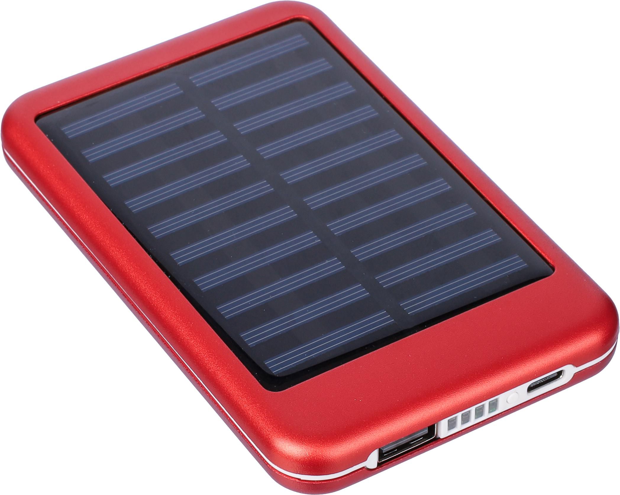 Vue 8 de Power bank Tycho | Aluminium | Solaire | 4 000 mAh