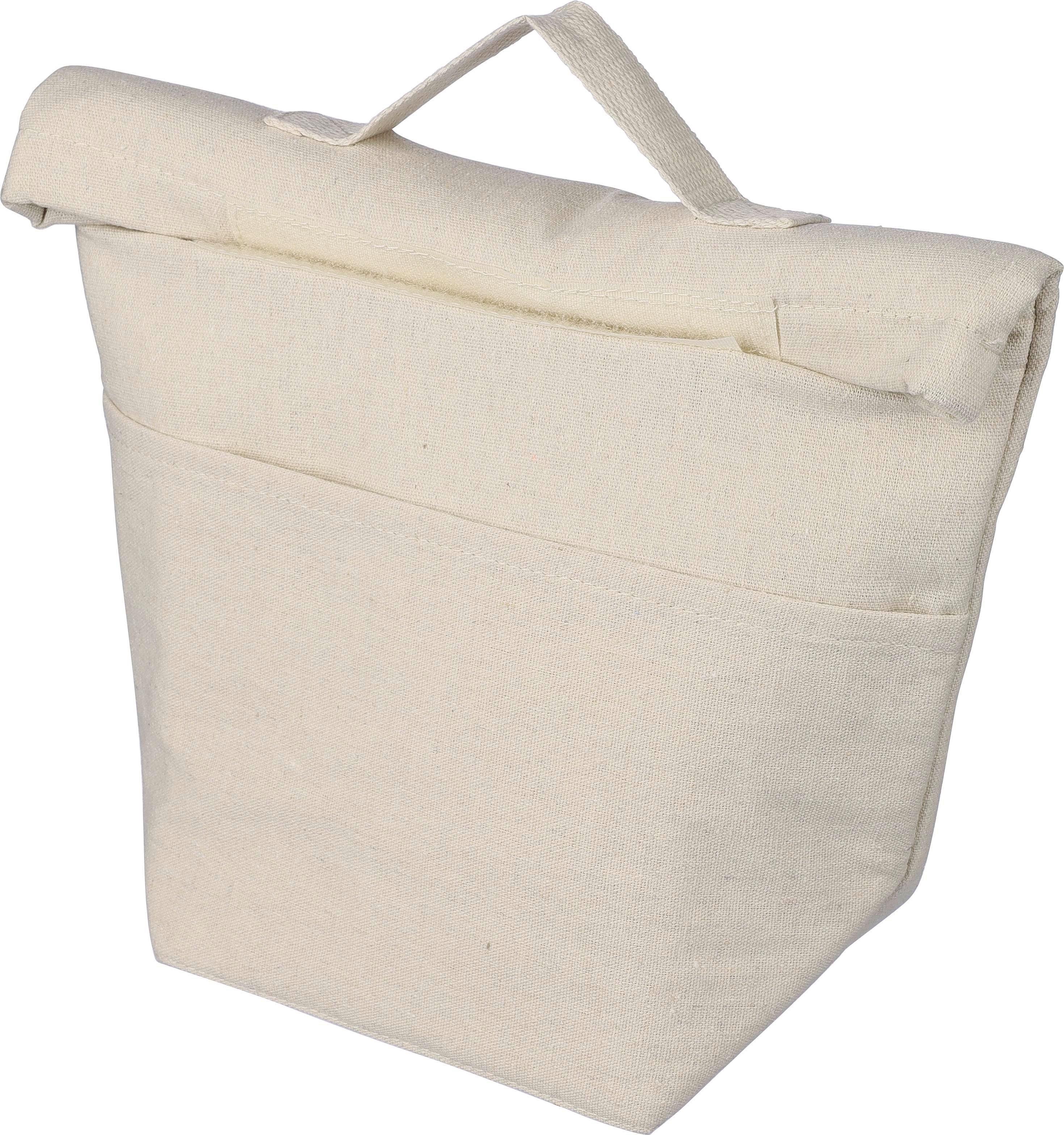 Vue 2 de Sac isotherme Faith | Coton recyclé 220 g/m² | Roll-top