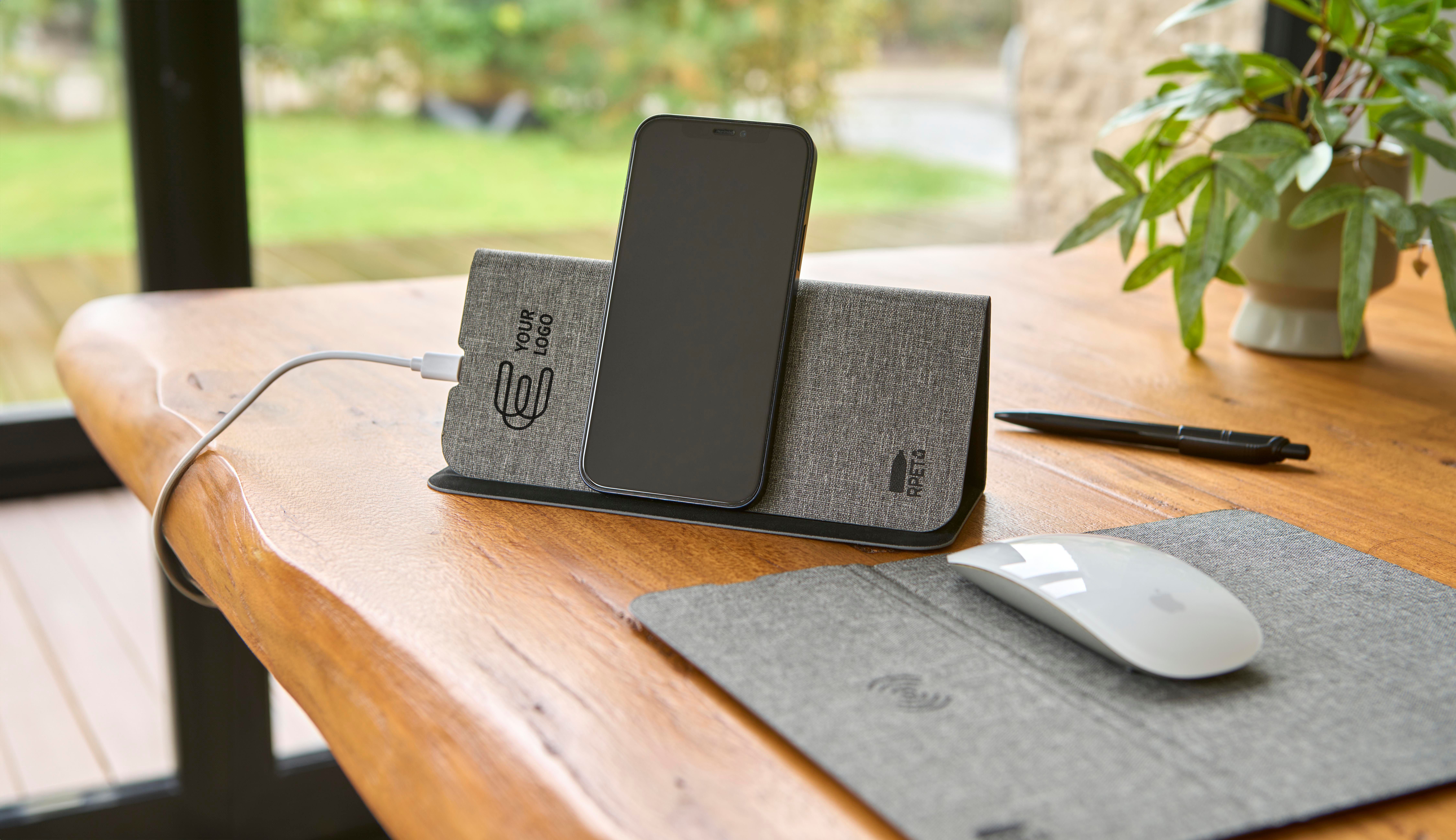 Vue 8 de Chargeur sans fil Selene | Recyclé | Tapis de souris
