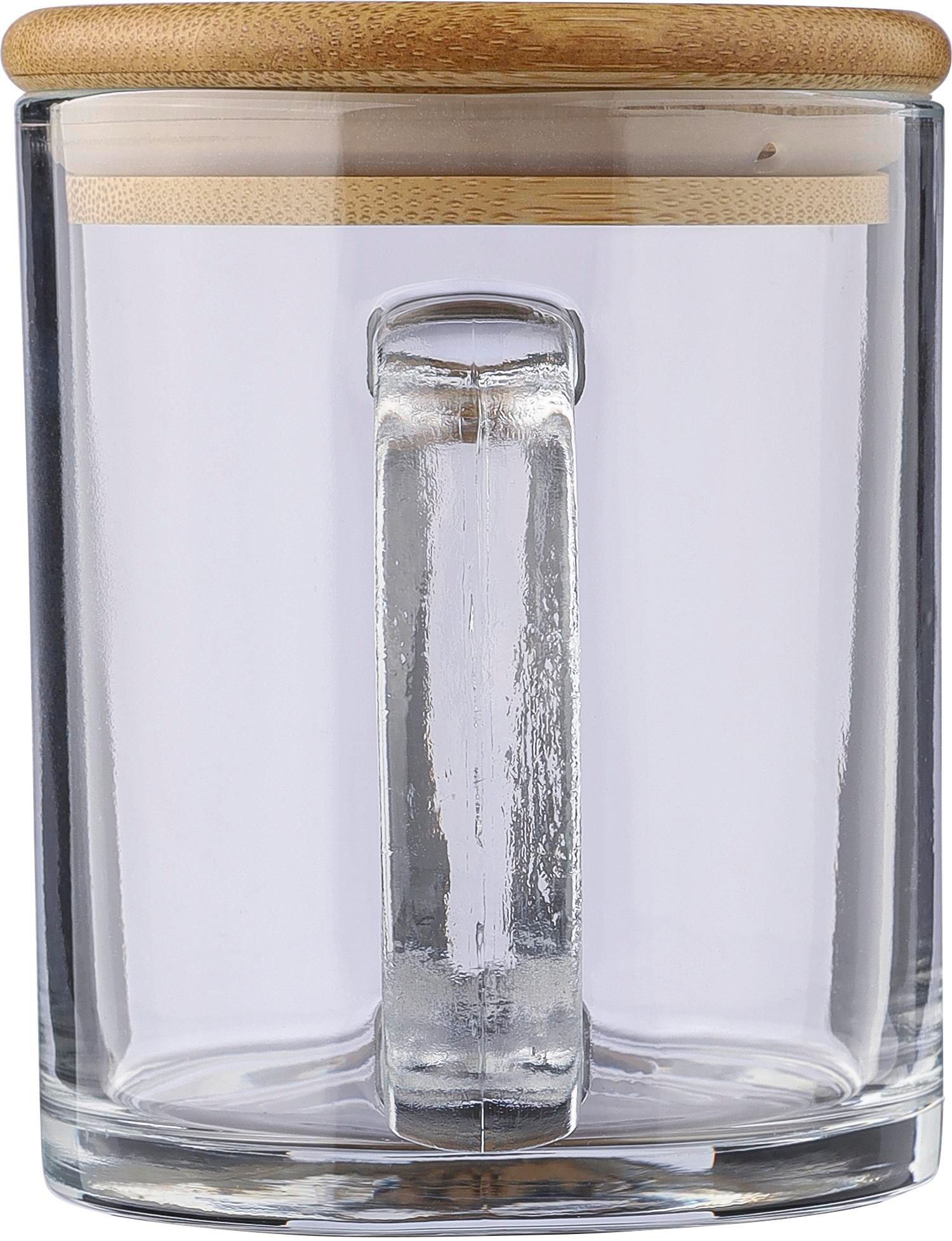 Vue 5 de Mug Ashley | Verre recyclé | Couvercle bambou | 300 ml
