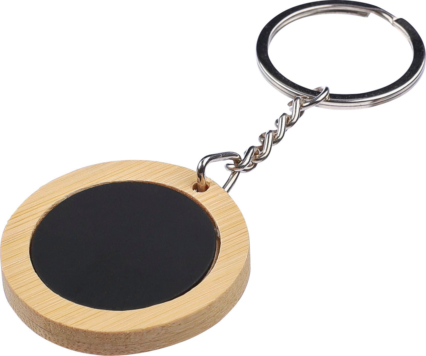 Vue 5 de Porte-clés Gene | Bambou | Rond