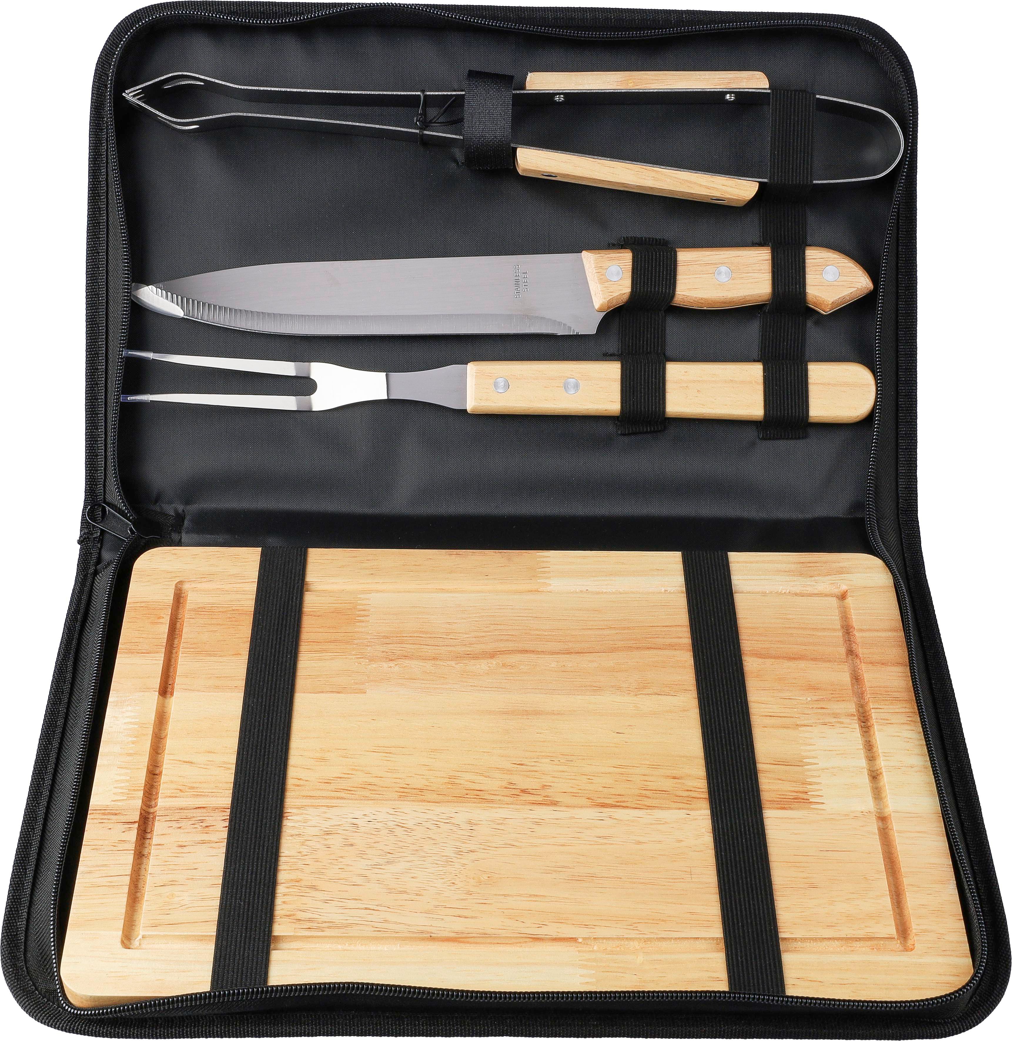 Vue 13 de Set barbecue Kathleen | Inox | 4 pcs | Pochette polyester