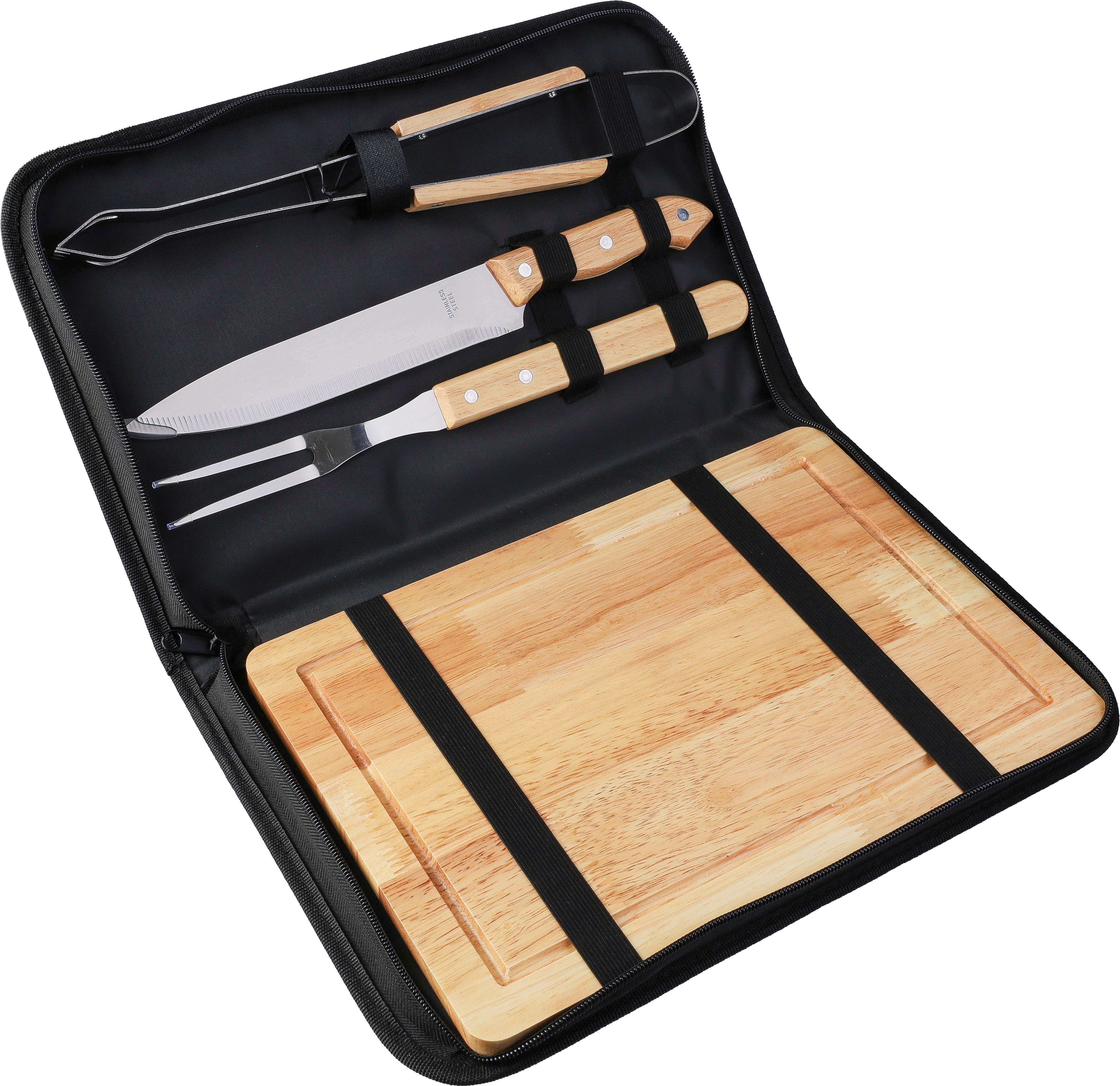 Vue 7 de Set barbecue Kathleen | Inox | 4 pcs | Pochette polyester