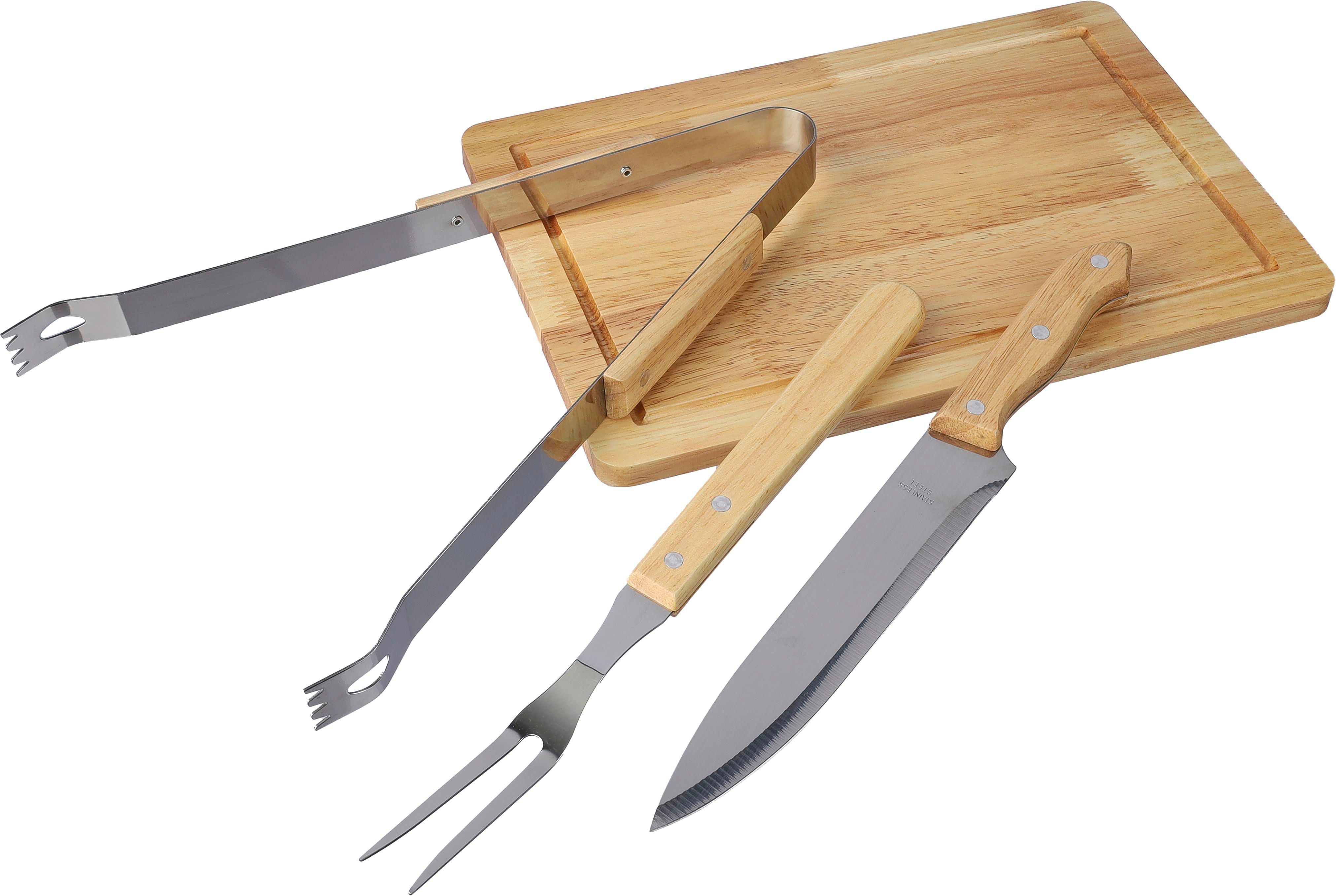 Vue 10 de Set barbecue Kathleen | Inox | 4 pcs | Pochette polyester