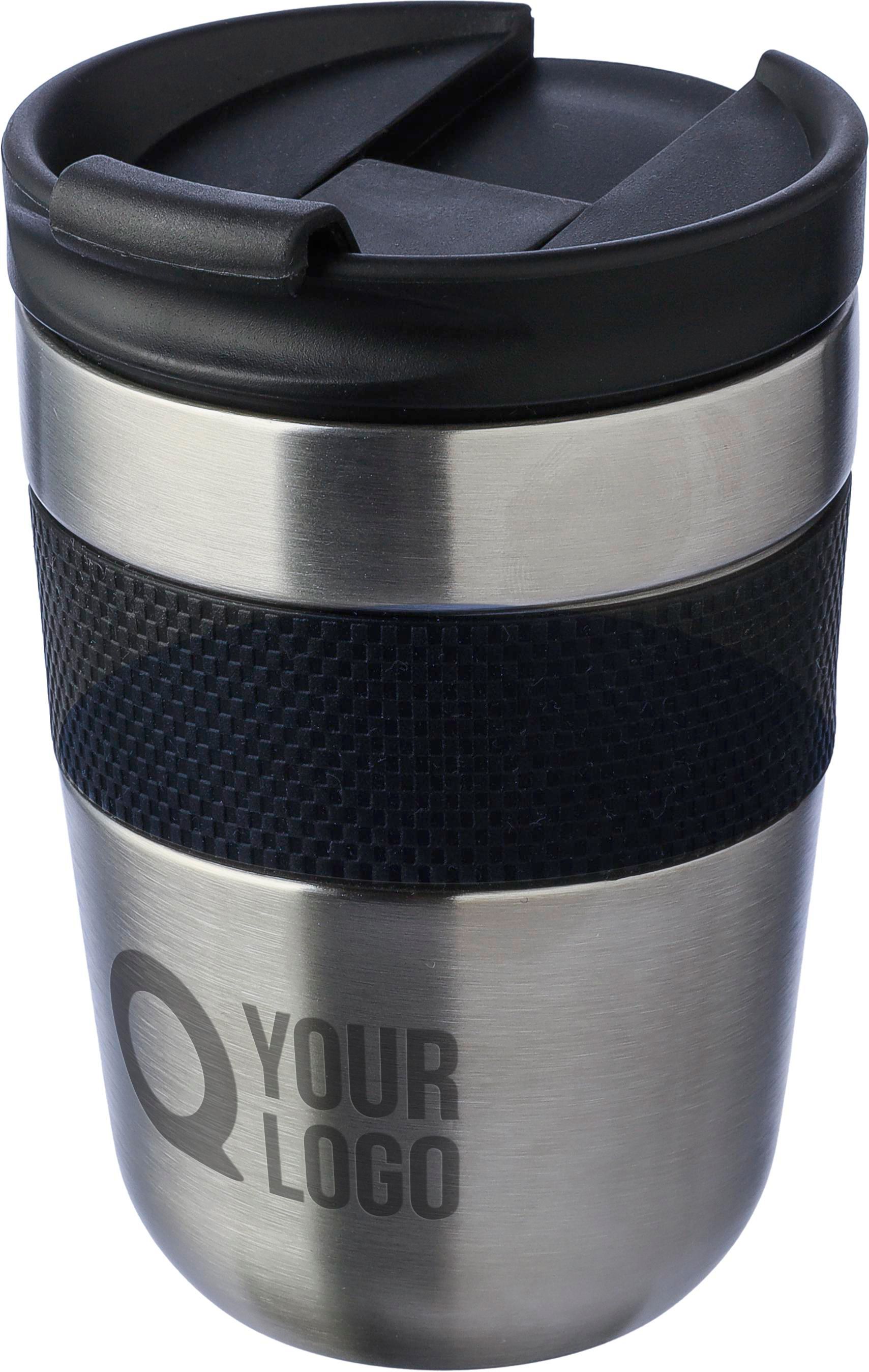Vue 5 de Mug isotherme Keith | Inox | 300 ml | Grip en silicone