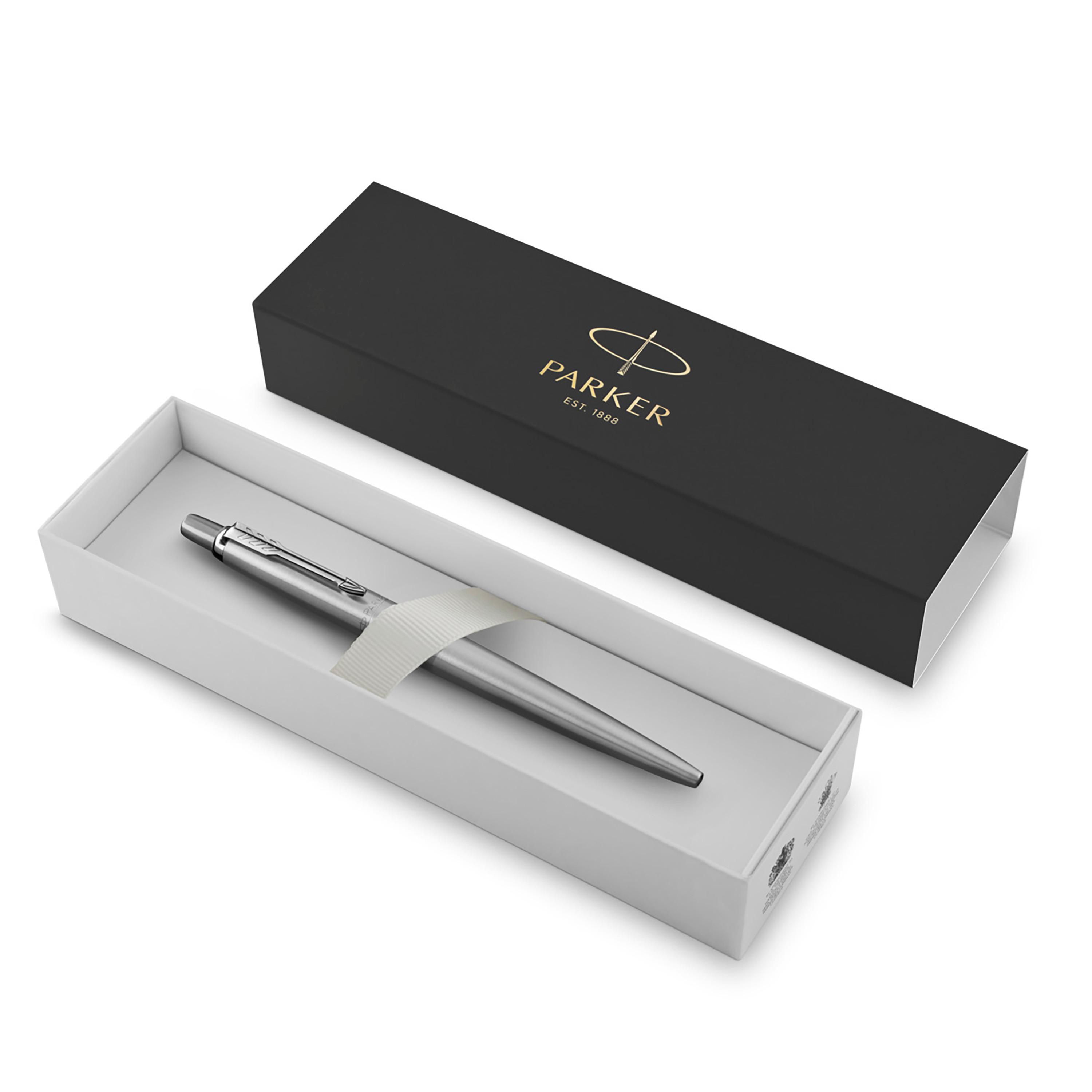Vue 3 de Parker Jotter stylo bille | Acier inoxydable