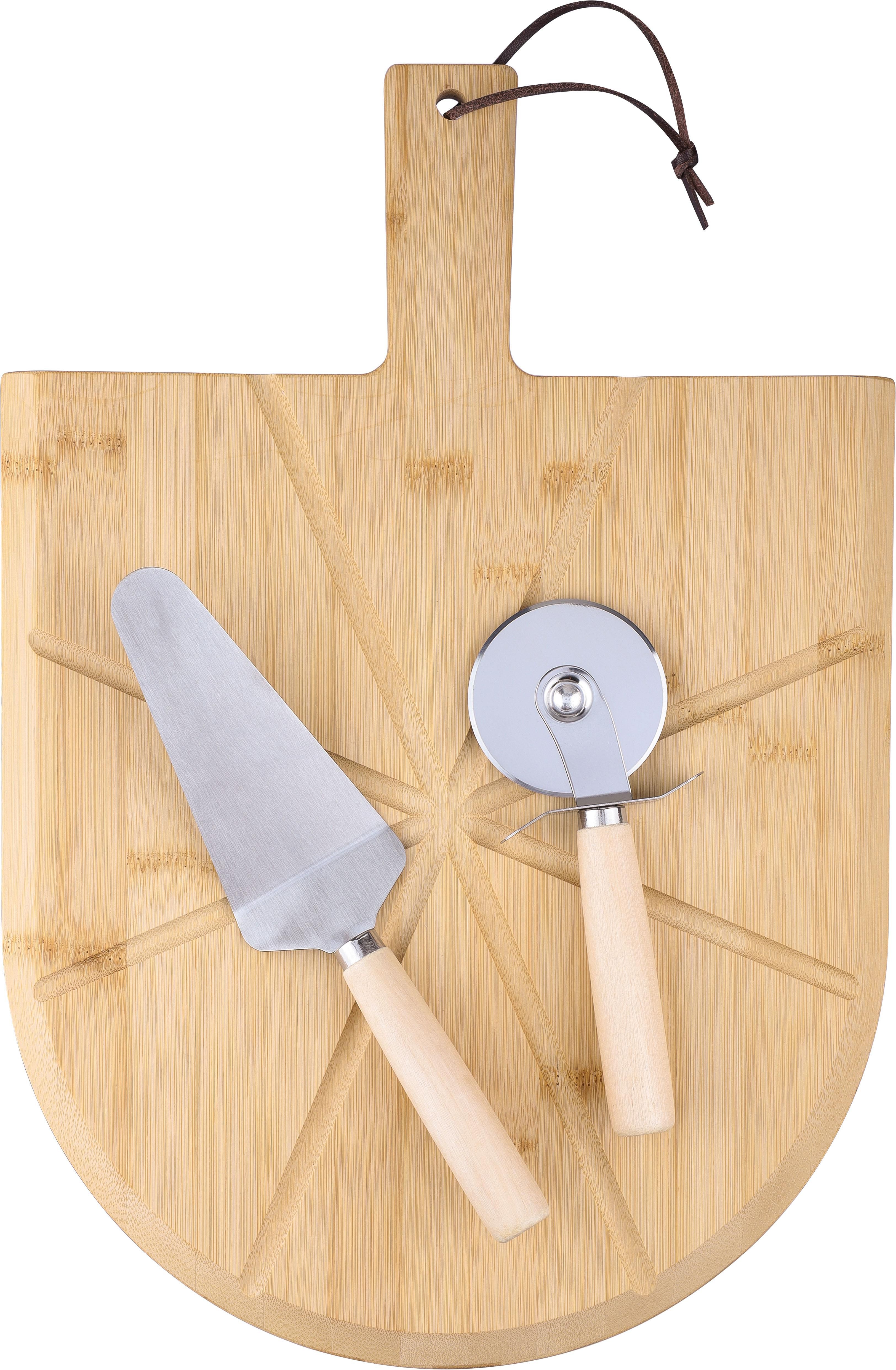 Planche à pizza Vale | Bambou | Avec coupe-pizza et spatule
