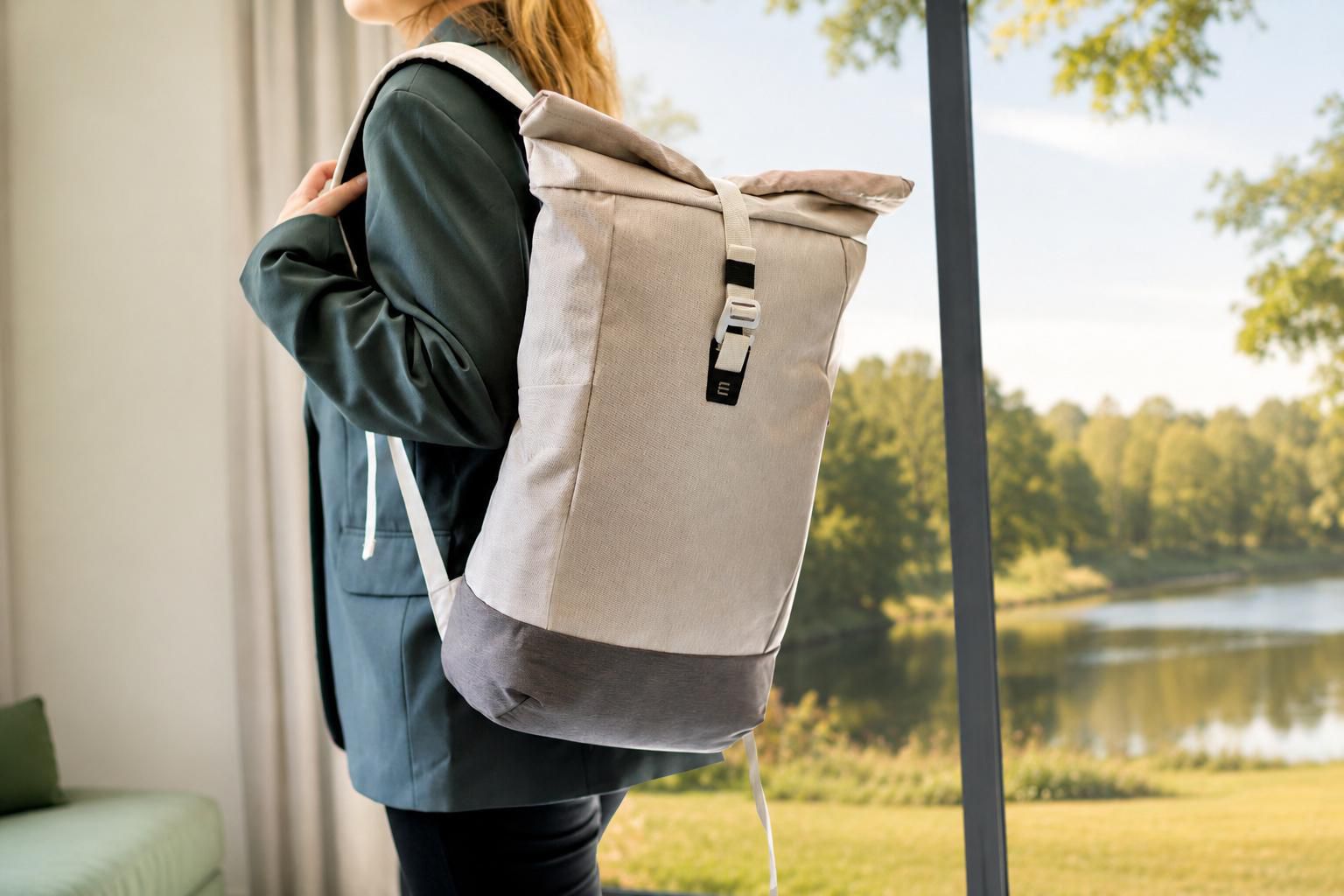 Vue 10 de Sac à dos Marlene | Recyclé | Fermeture roulée | 25 l
