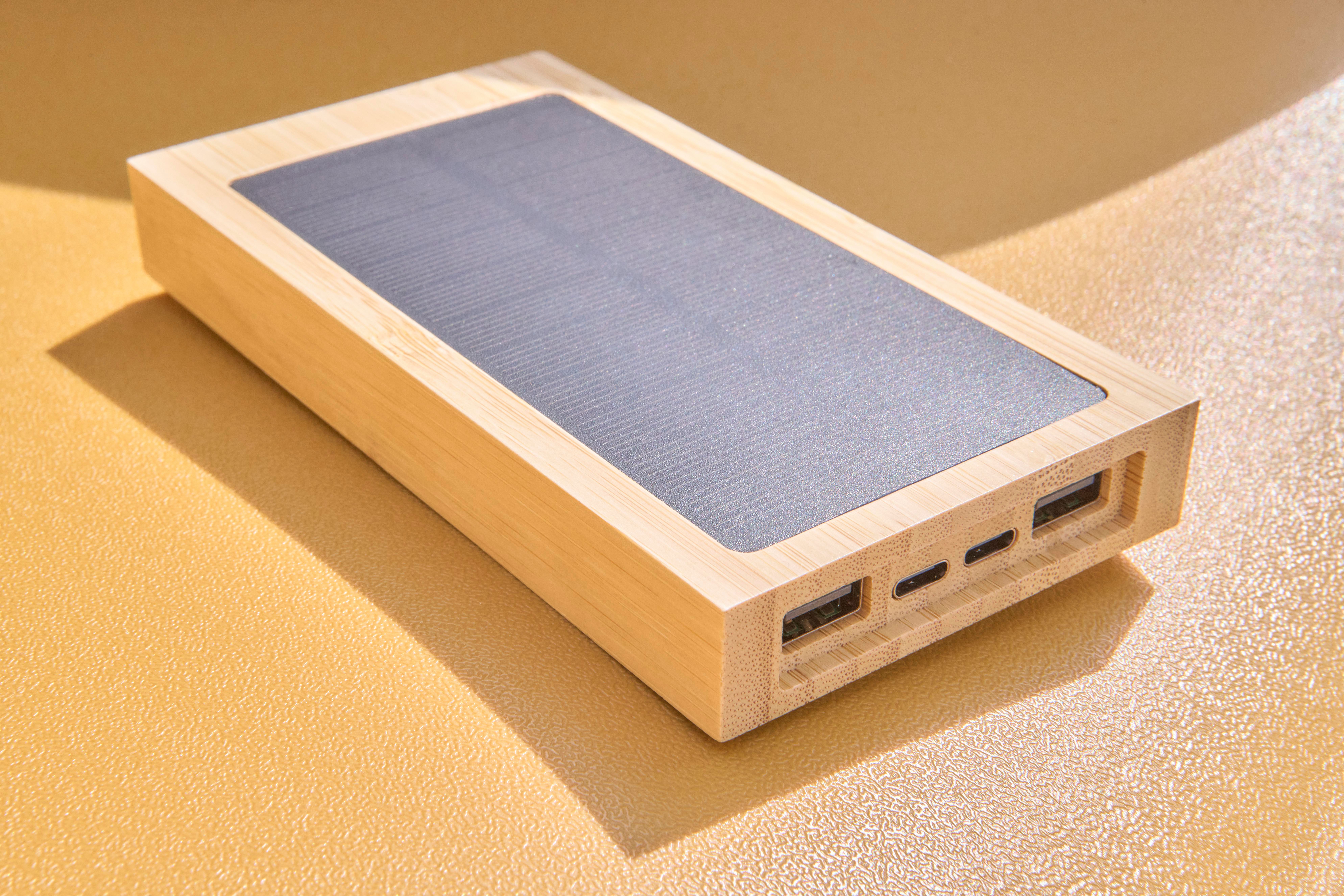 Vue 12 de Batterie externe Elz | Bambou | Solaire | 10 000 mAh
