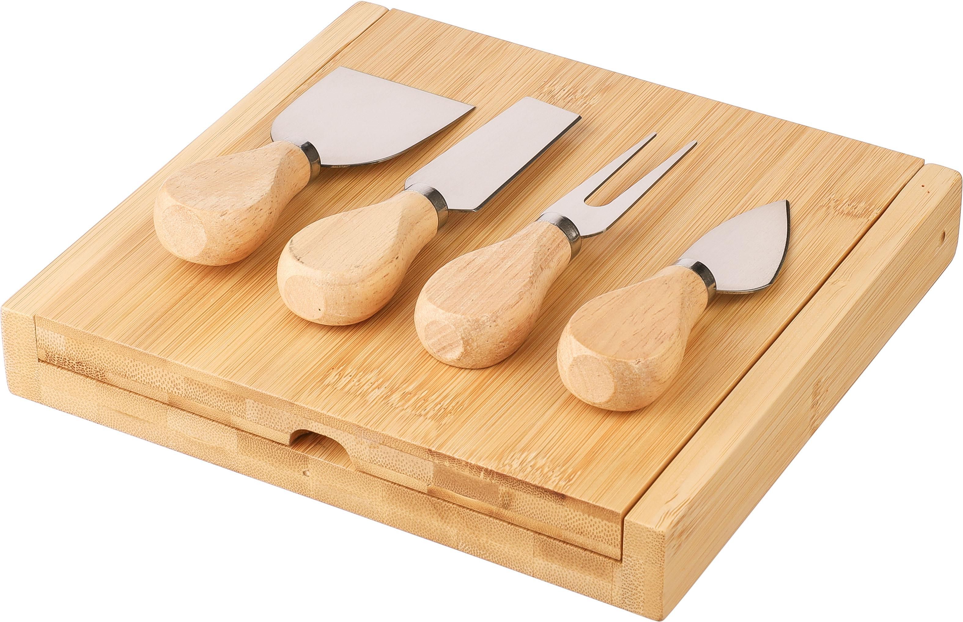 Vue 7 de Plateau à fromage Zea | Bambou | 4 pièces