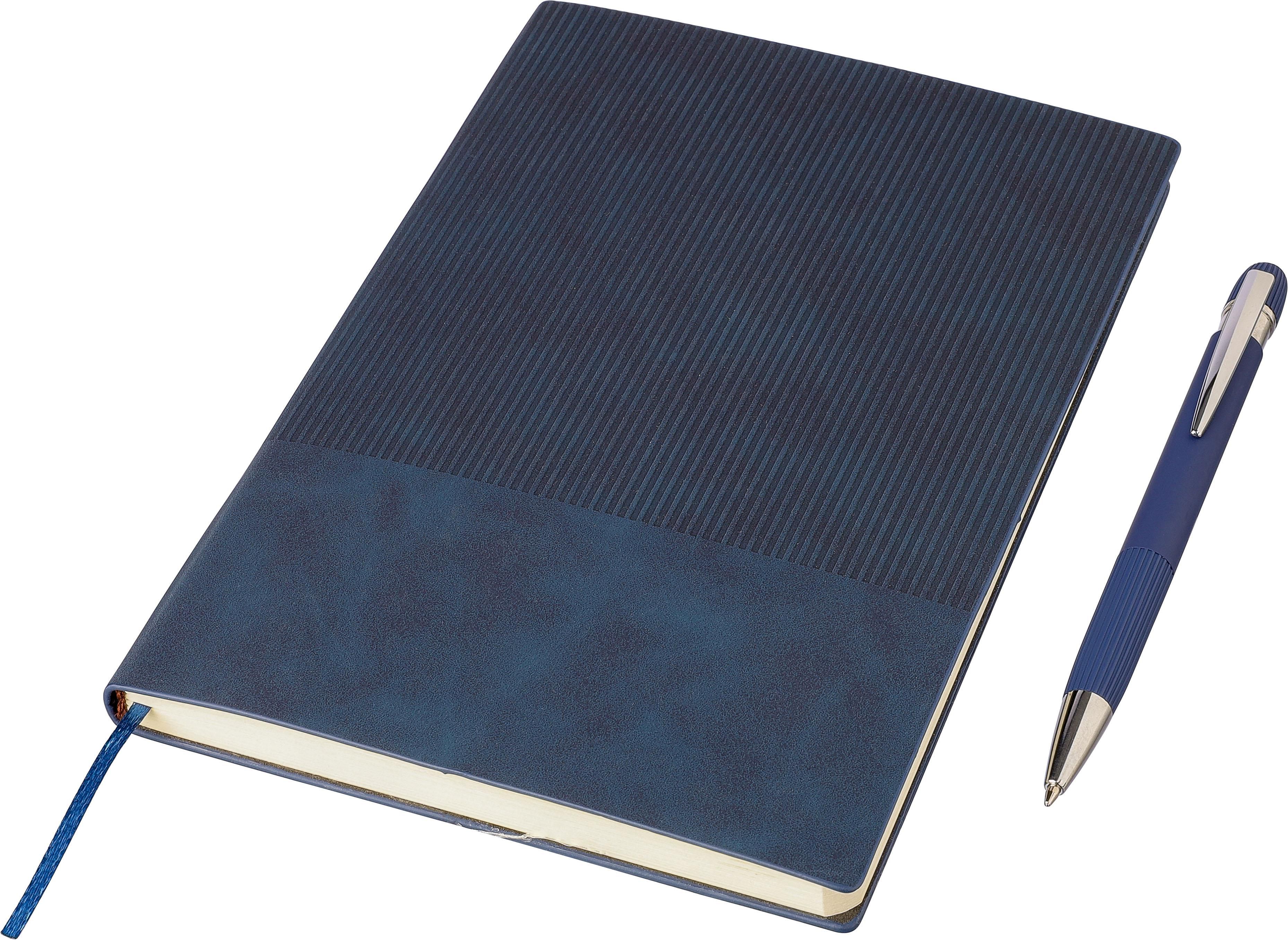 Vue 14 de Set carnet Tarek | Simili-cuir recyclé | A5 | Avec stylo bille
