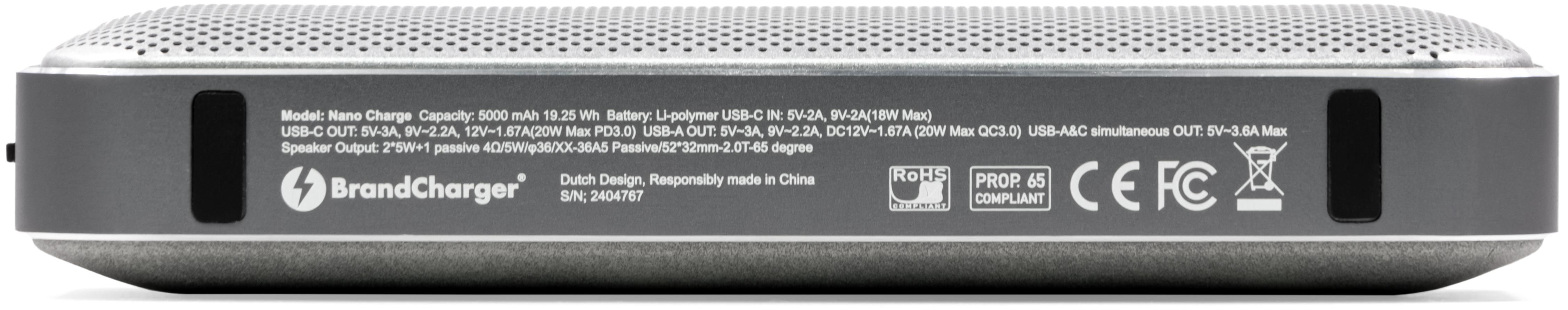 Vue 5 de BrandCharger enceinte sans fil Nano Charge | 5 000 mAh