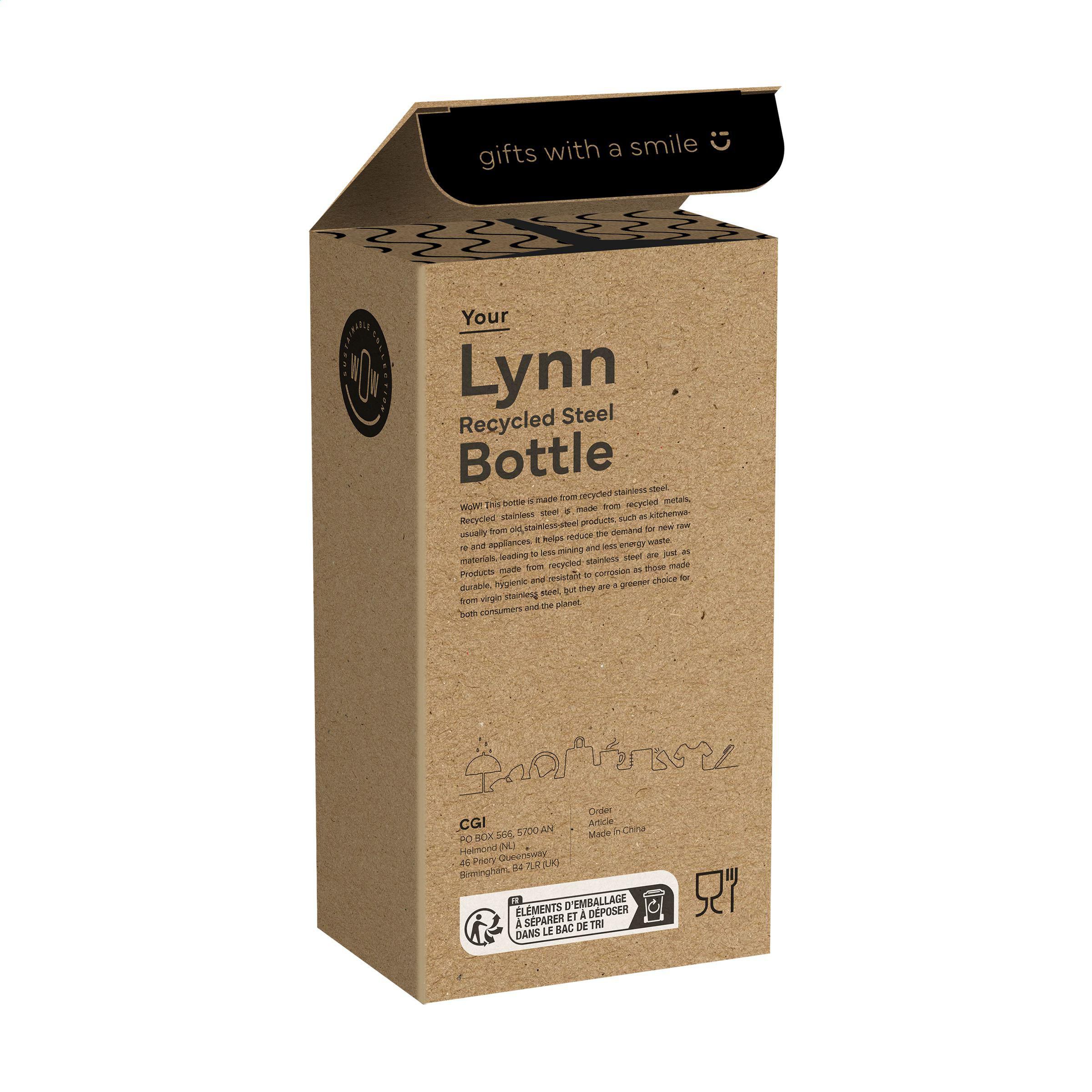 Vue 7 de Lynn RCS Recycled Steel Bottle 500 ml bouteille thermos