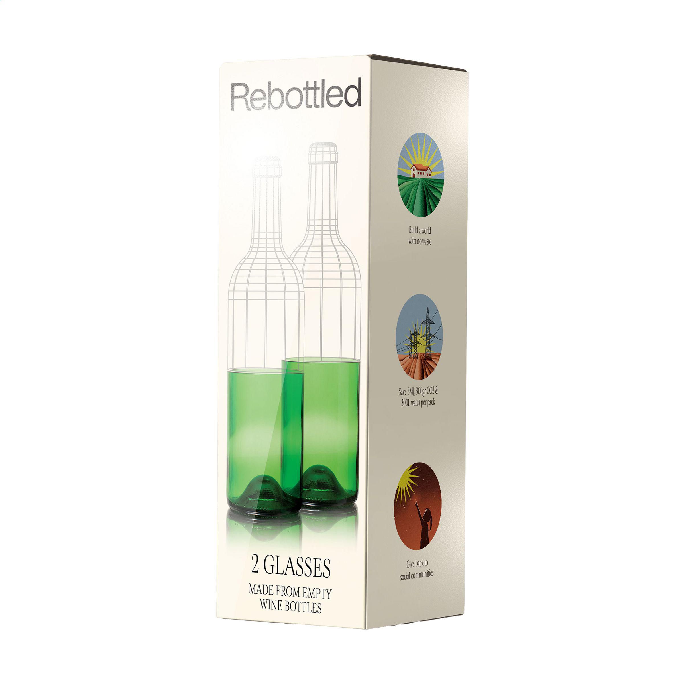 Vue 4 de Rebottled® Tumbler 2-pack verres