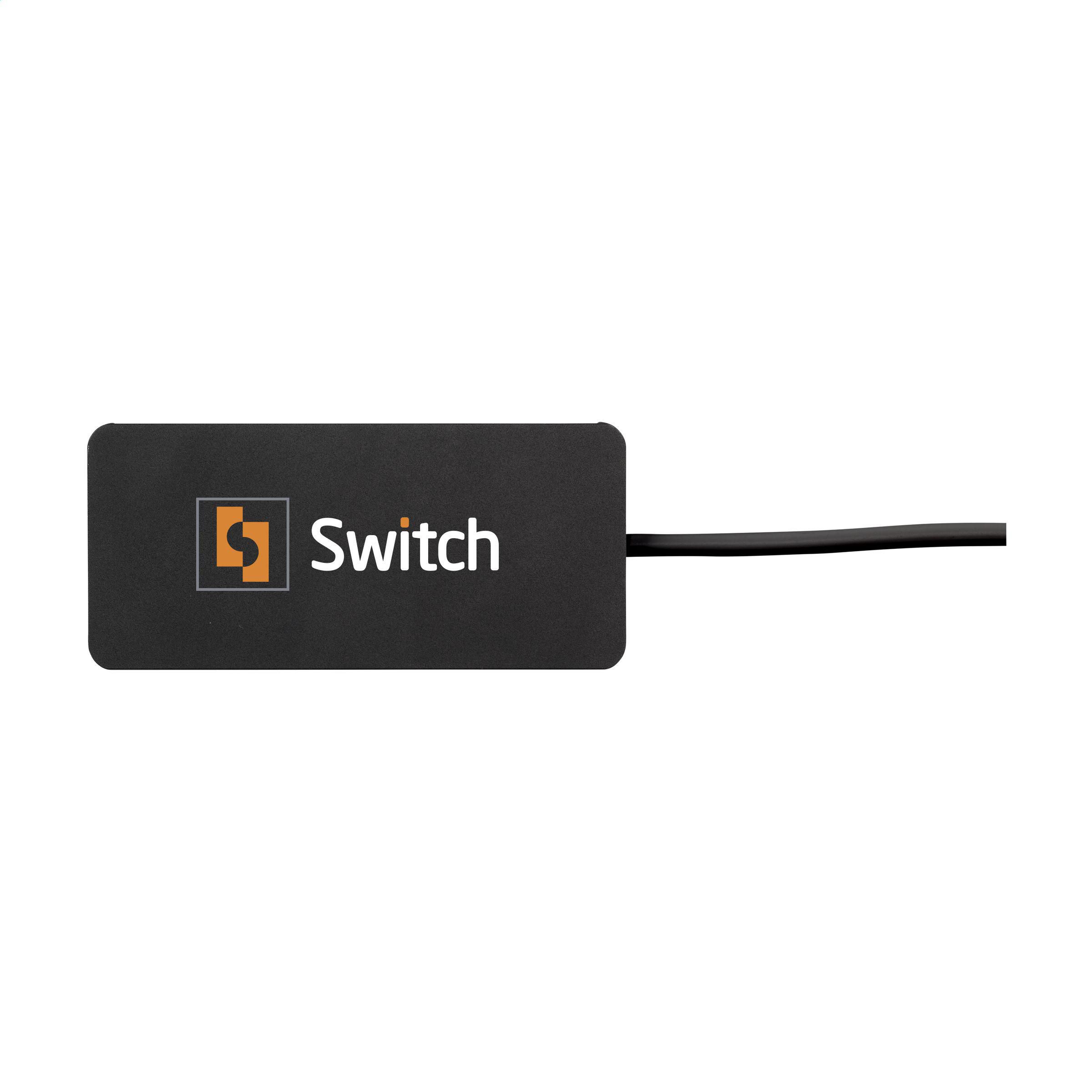 Vue 2 de Tecco GRS Recycled Alu USB Hub