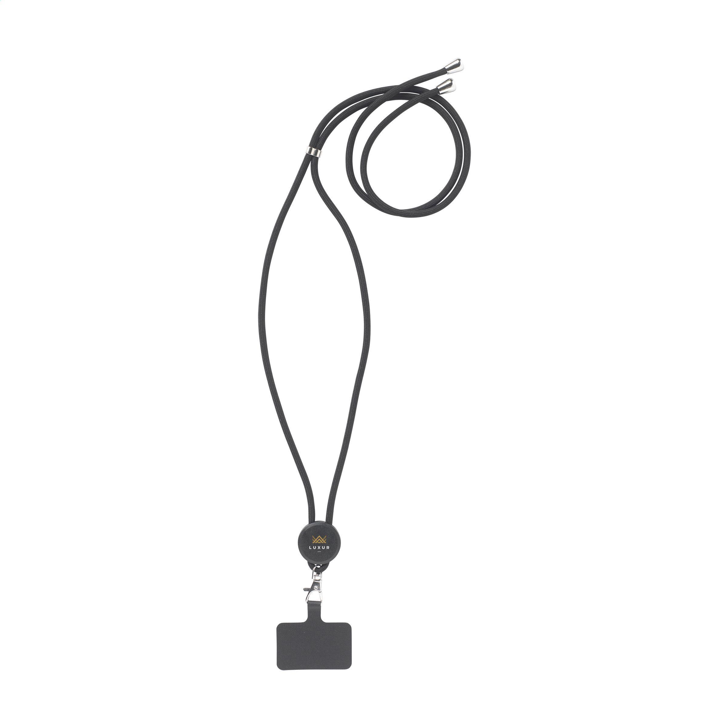 Vue 9 de Lace Lanyard GRS RPET 0,5 cm cordelière téléphonique