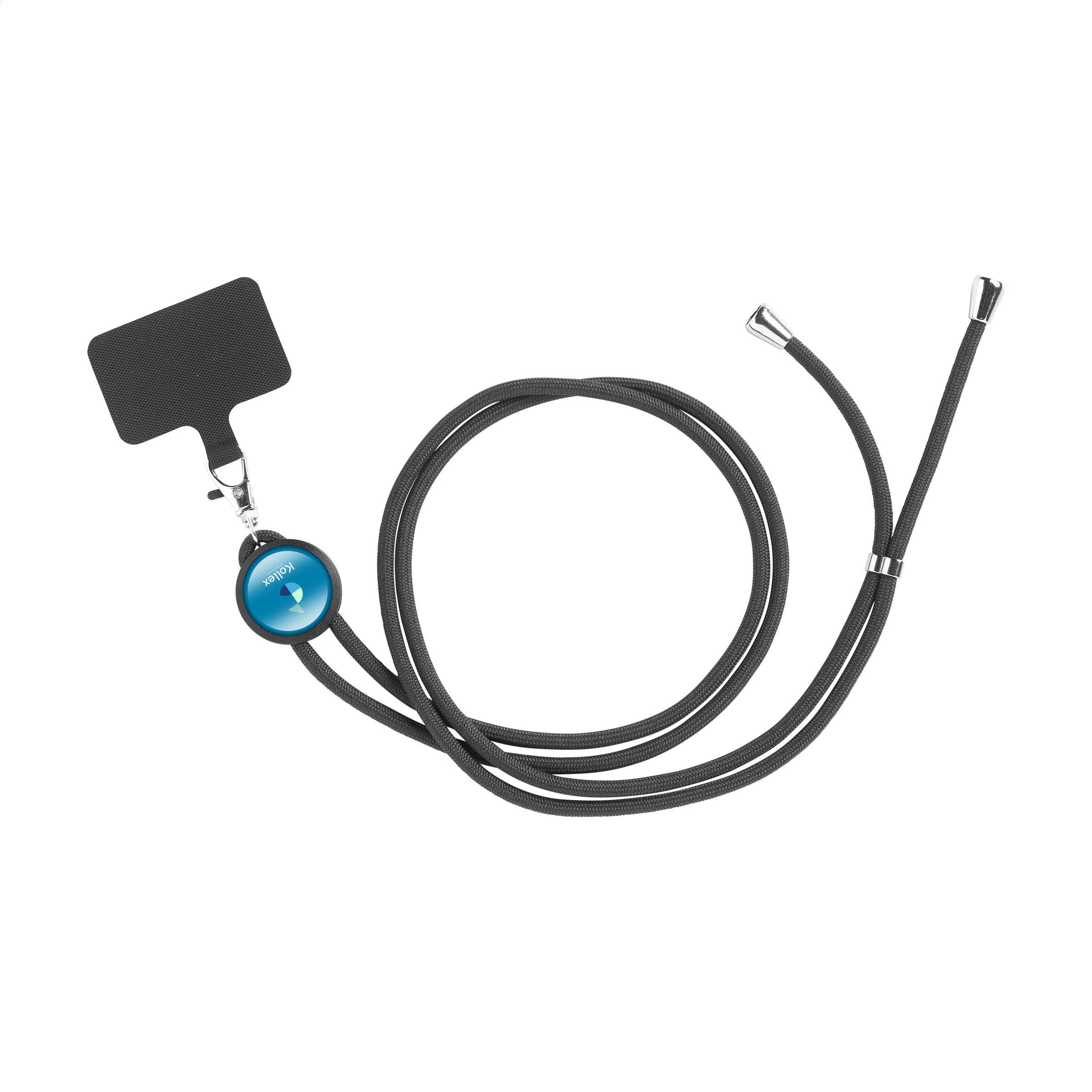 Vue 10 de Lace Lanyard GRS RPET 0,5 cm cordelière téléphonique