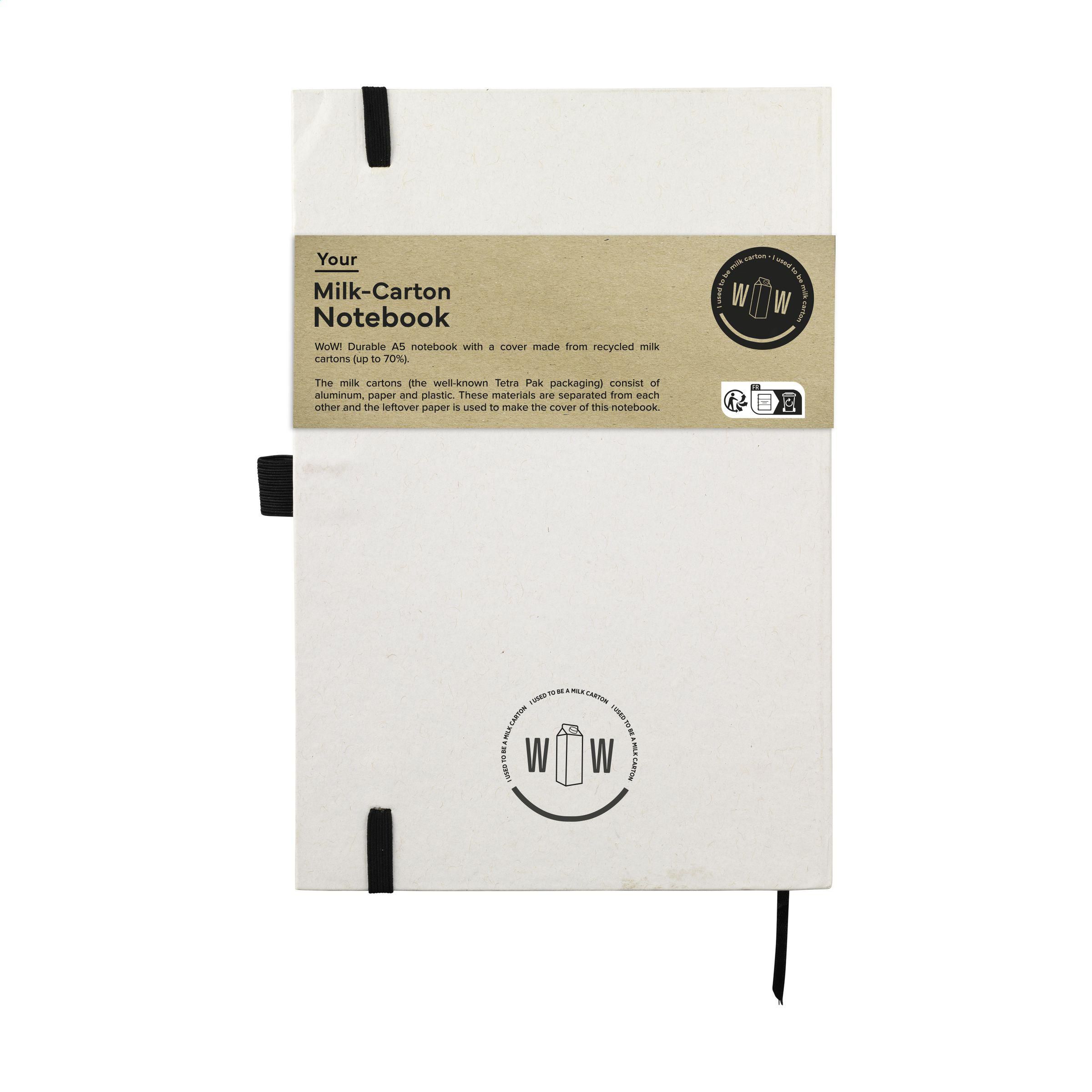 Vue 2 de Milk-Carton Notebook A5 carnet de notes