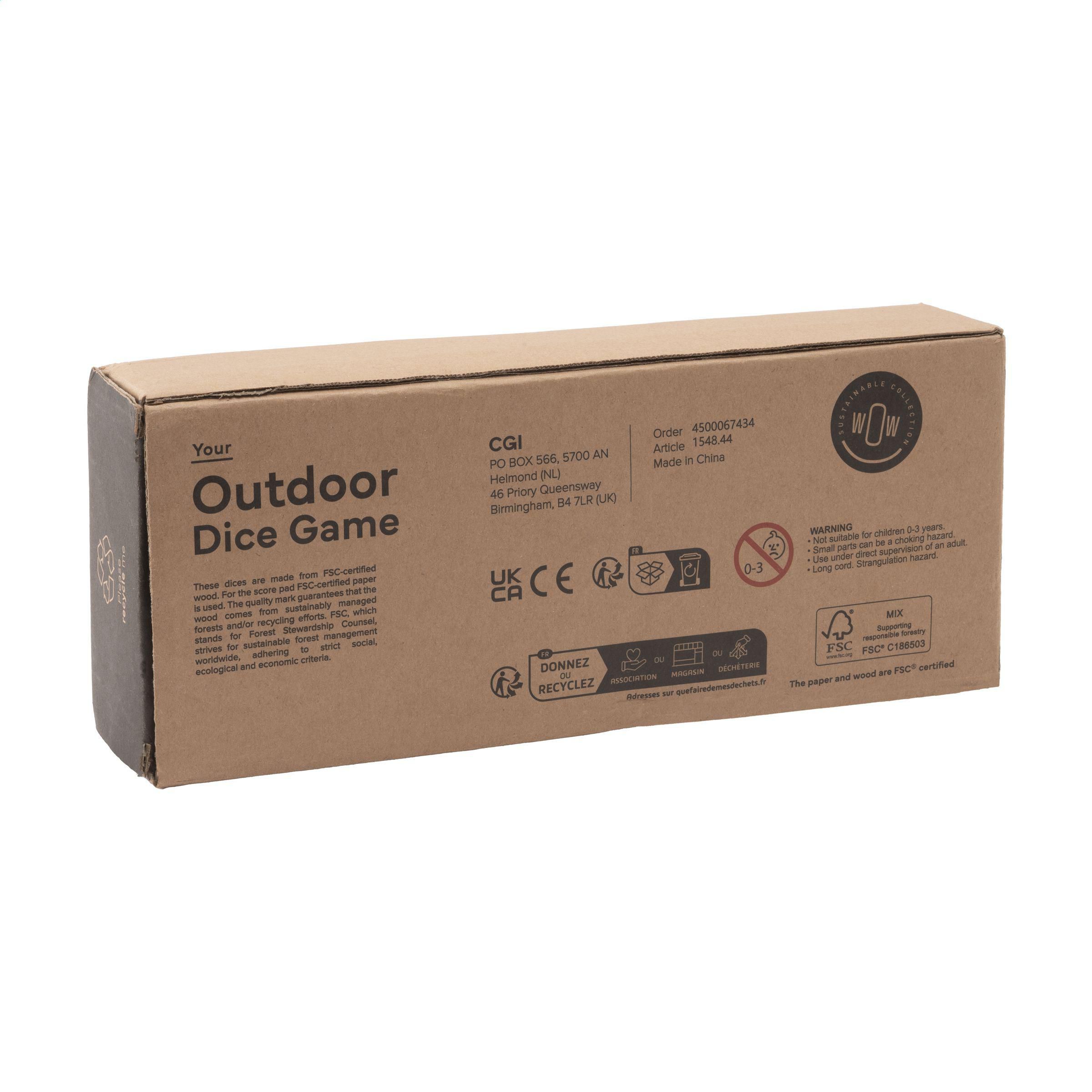 Vue 7 de Outdoor Dice Game jeu de dés