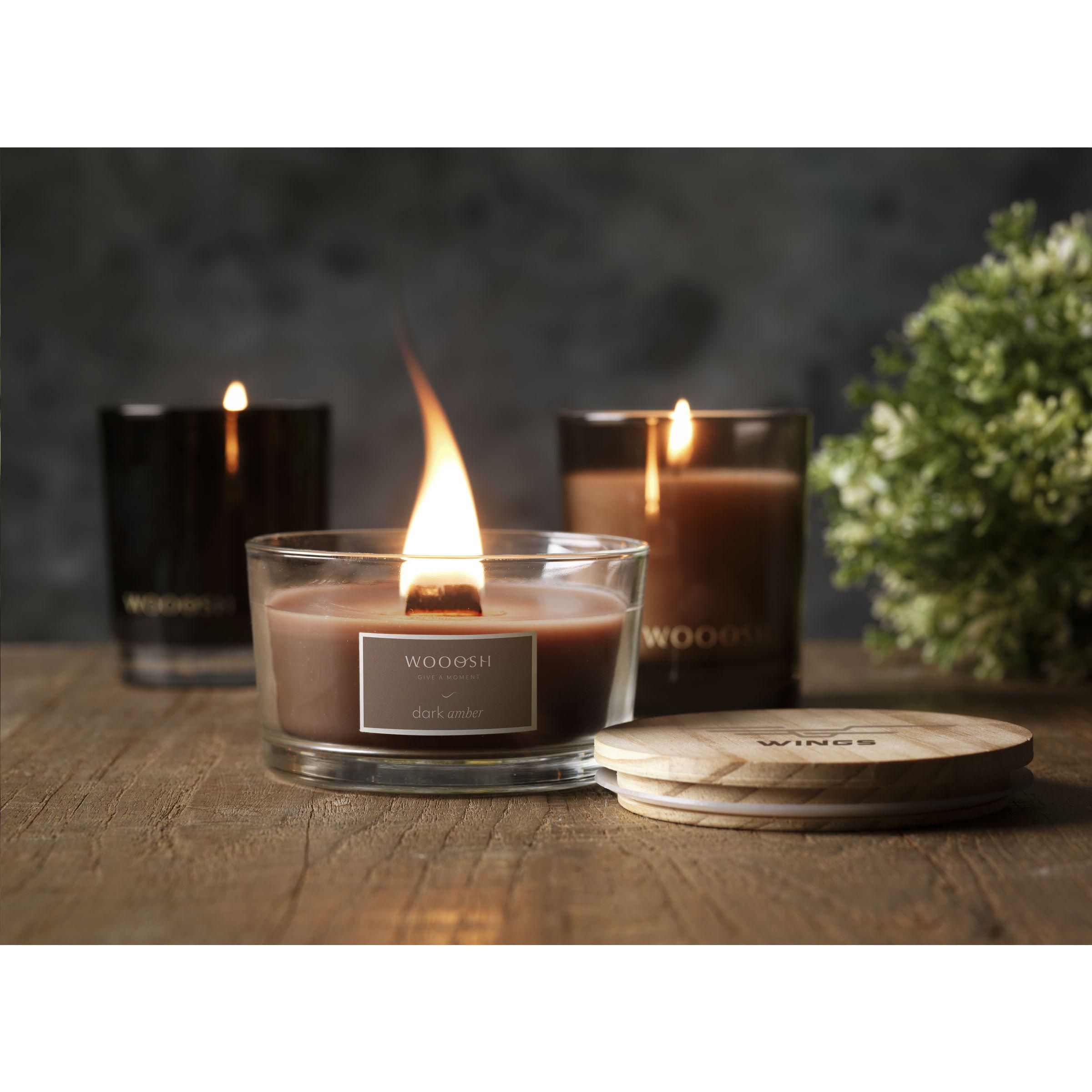 Vue 8 de Wooosh Flame Scented Candle Dark Amber bougie parfumée