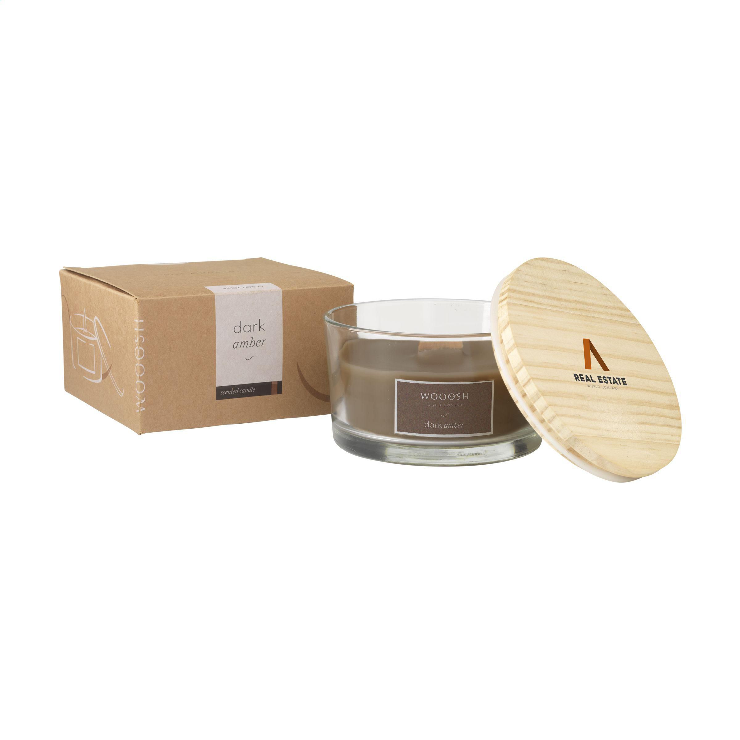 Vue 4 de Wooosh Flame Scented Candle Dark Amber bougie parfumée