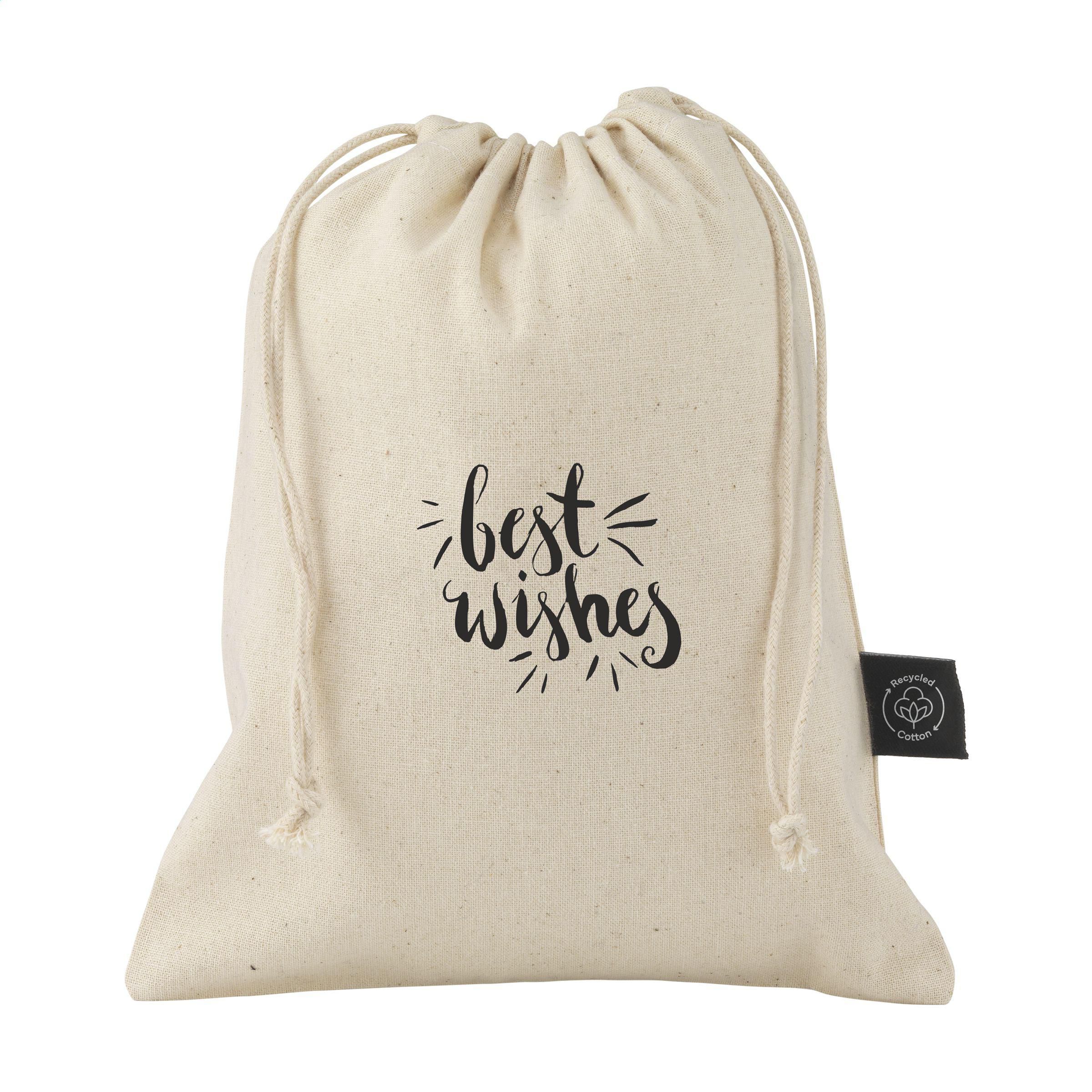 Gift Pouch Naturel GRS Recycled Cotton (150 g/m²) S