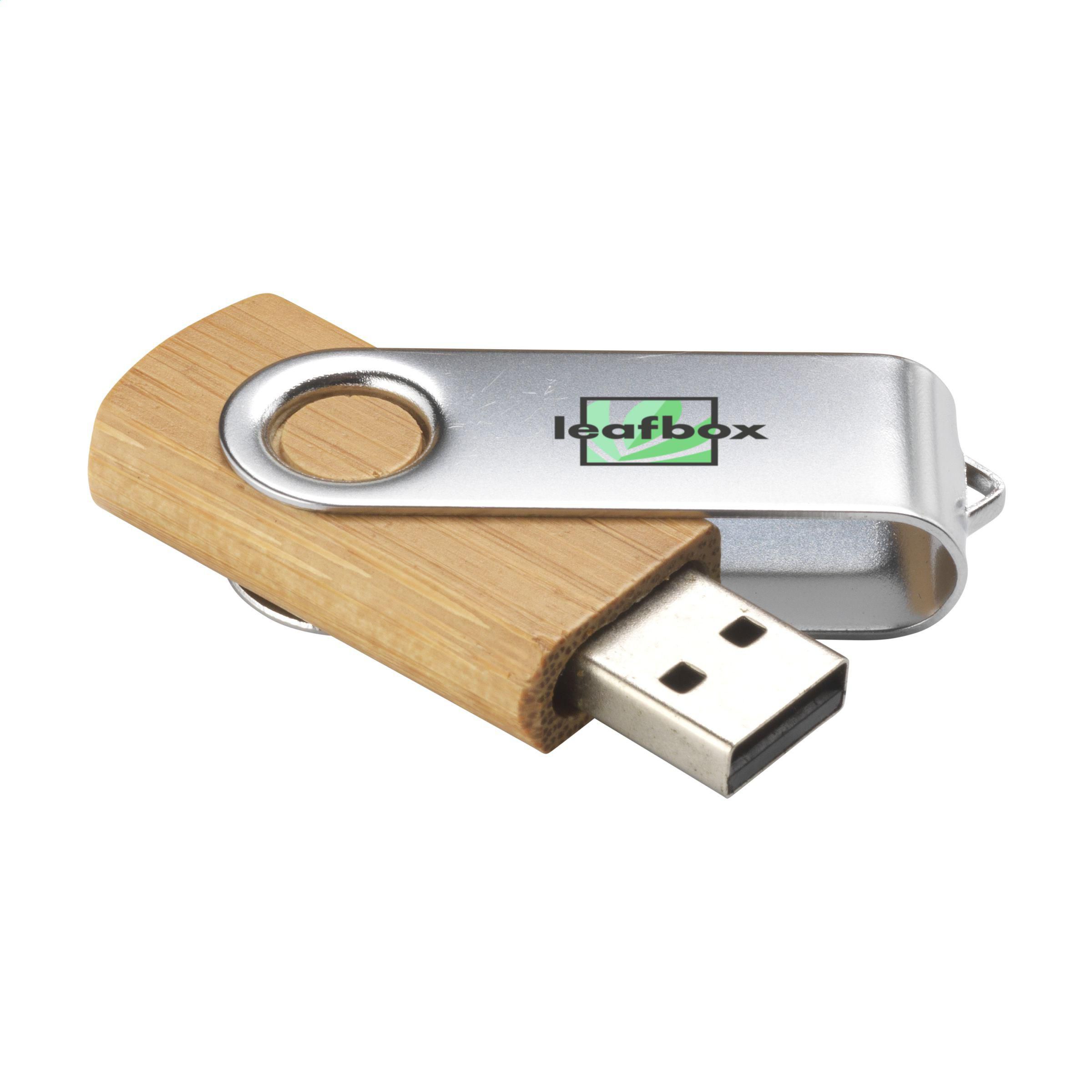 Vue 3 de Twist Bamboo en stock clé USB 16 GB