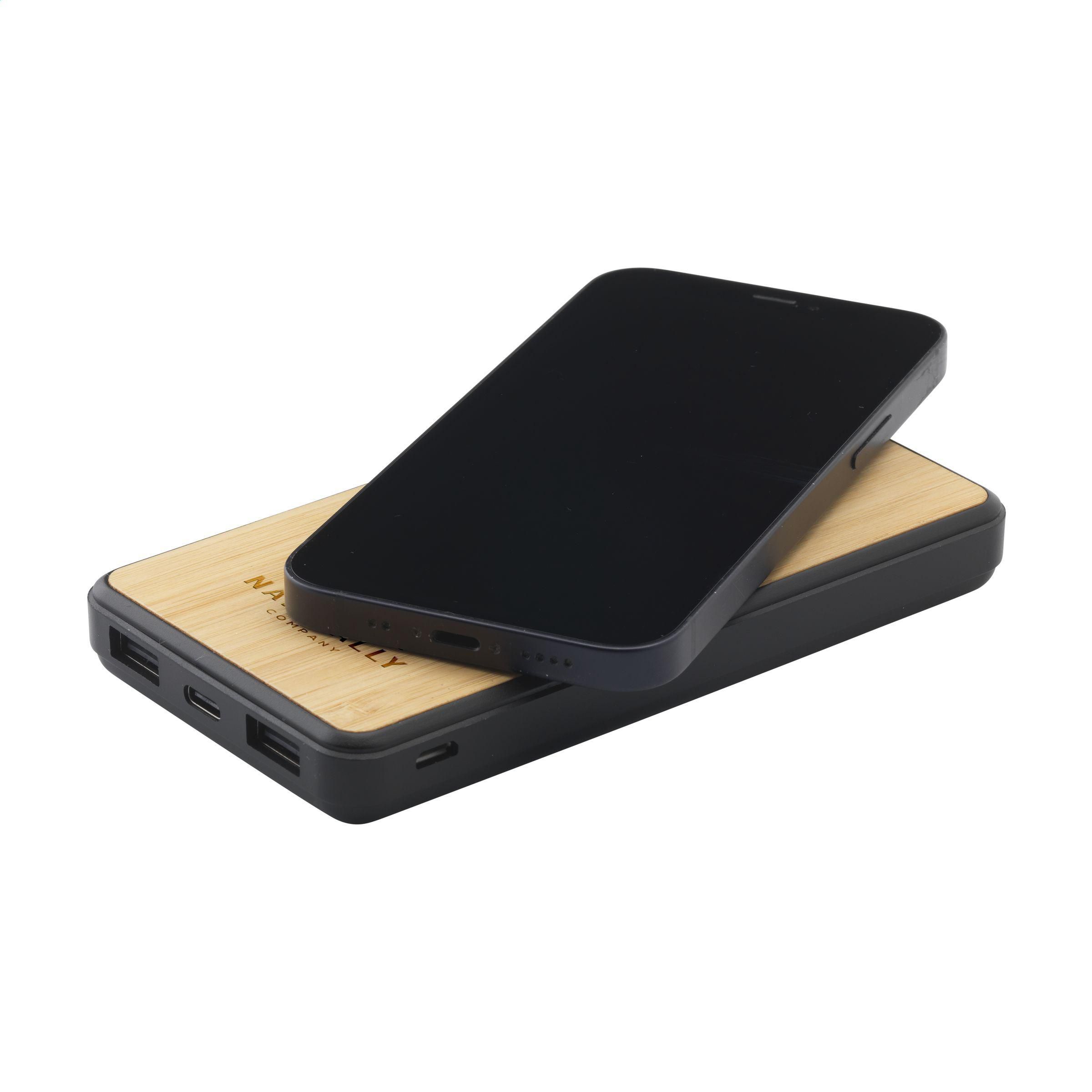 Vue 2 de Boru Bamboo RCS Recycled ABS Powerbank Wireless Charger