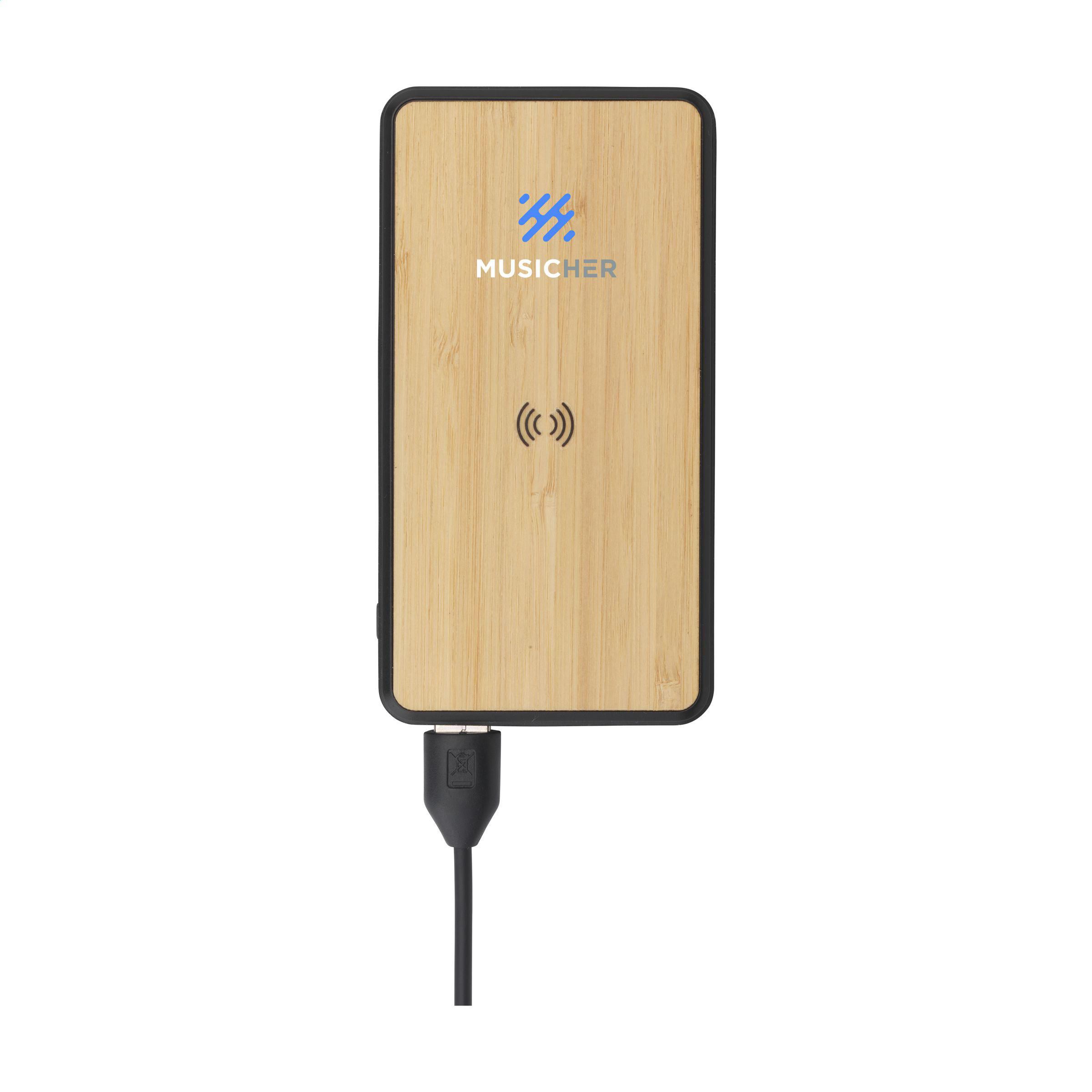Vue 4 de Boru Bamboo RCS Recycled ABS Powerbank Wireless Charger
