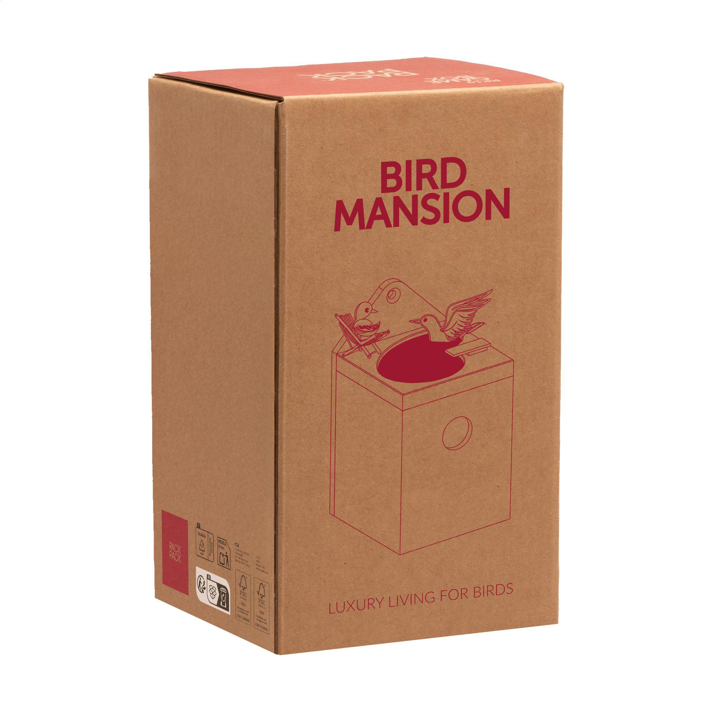 Vue 4 de Rackpack Bird Mansion