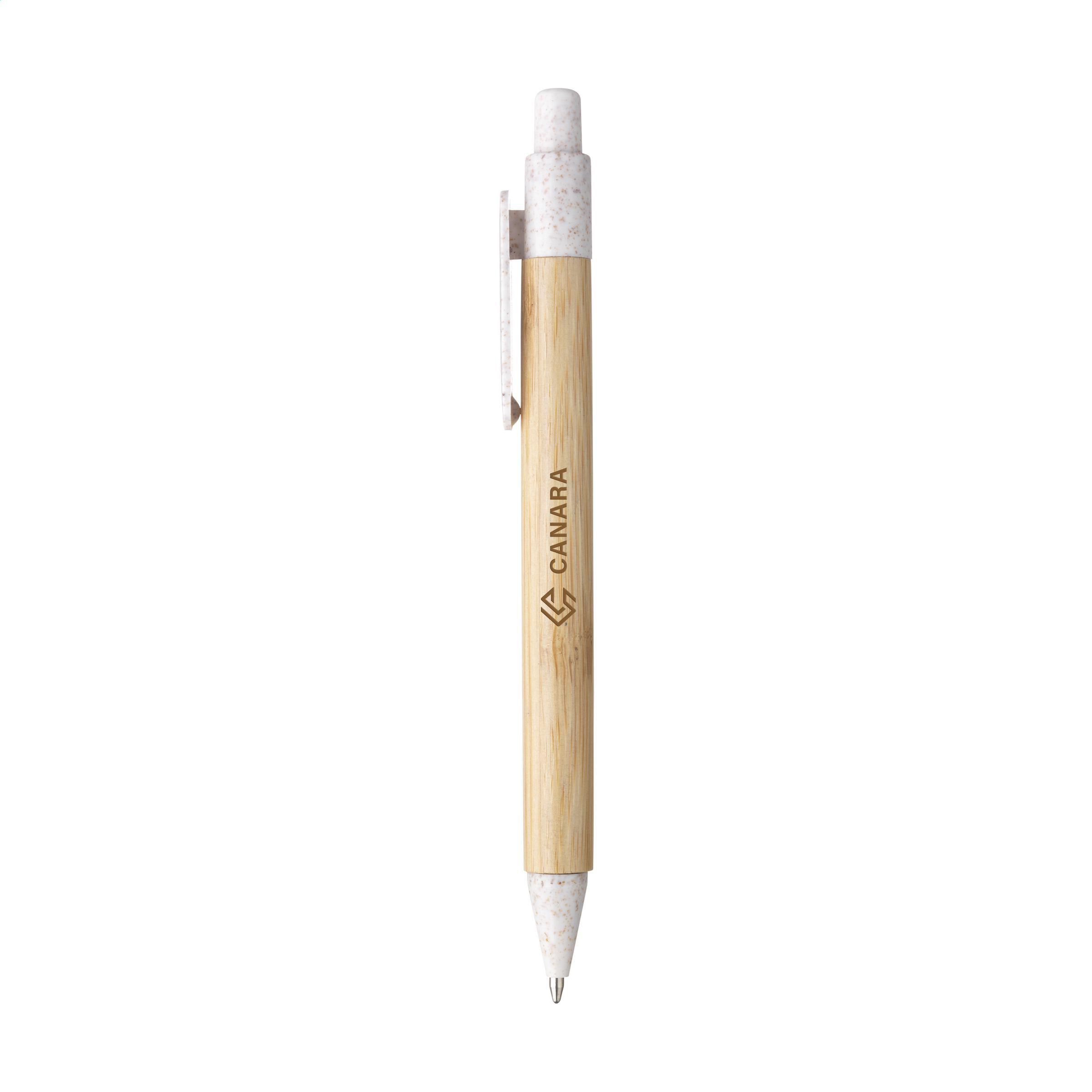 Vue 3 de Bamboo Wheat Pen stylo en paille de blé