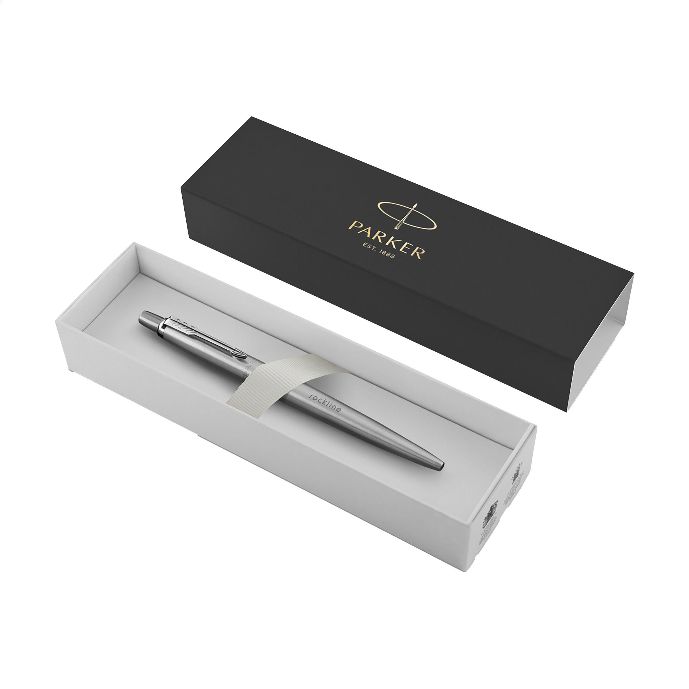 Vue 4 de Parker Jotter Stylo à bille en acier inox - bleu