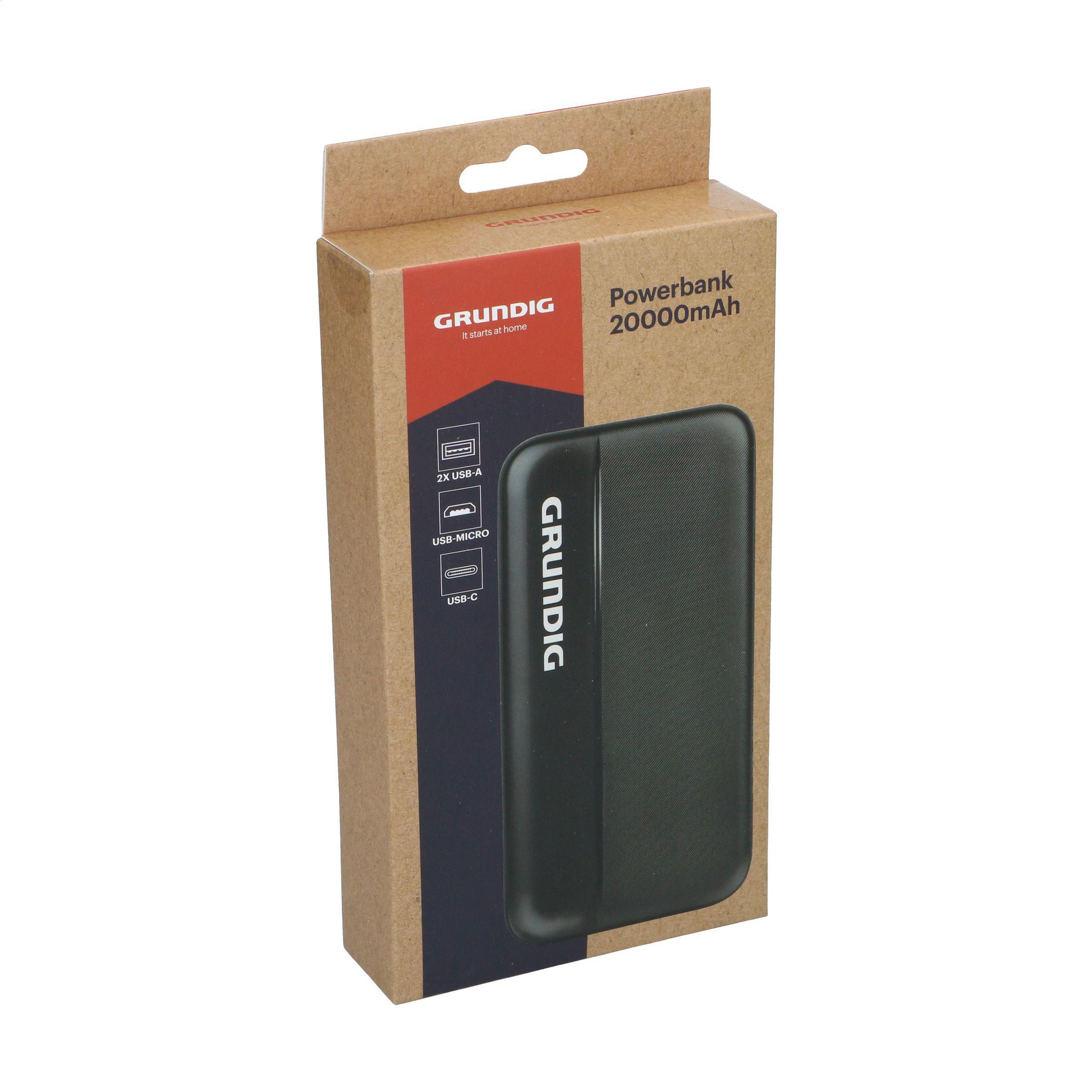 Vue 5 de Grundig Powerbank 20000 mAh batterie externe