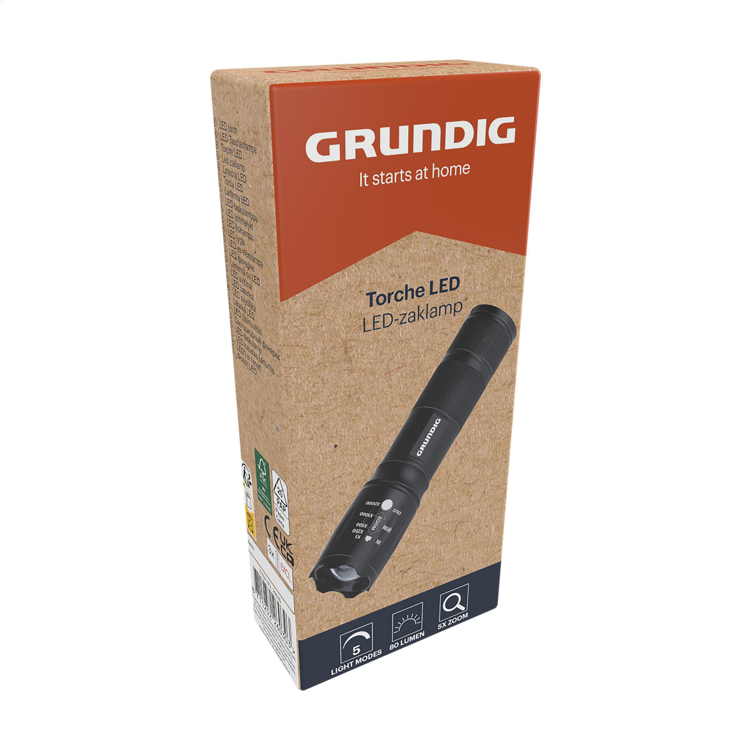 Vue 4 de Grundig 1W LED-Torch Zoom lampe de poche
