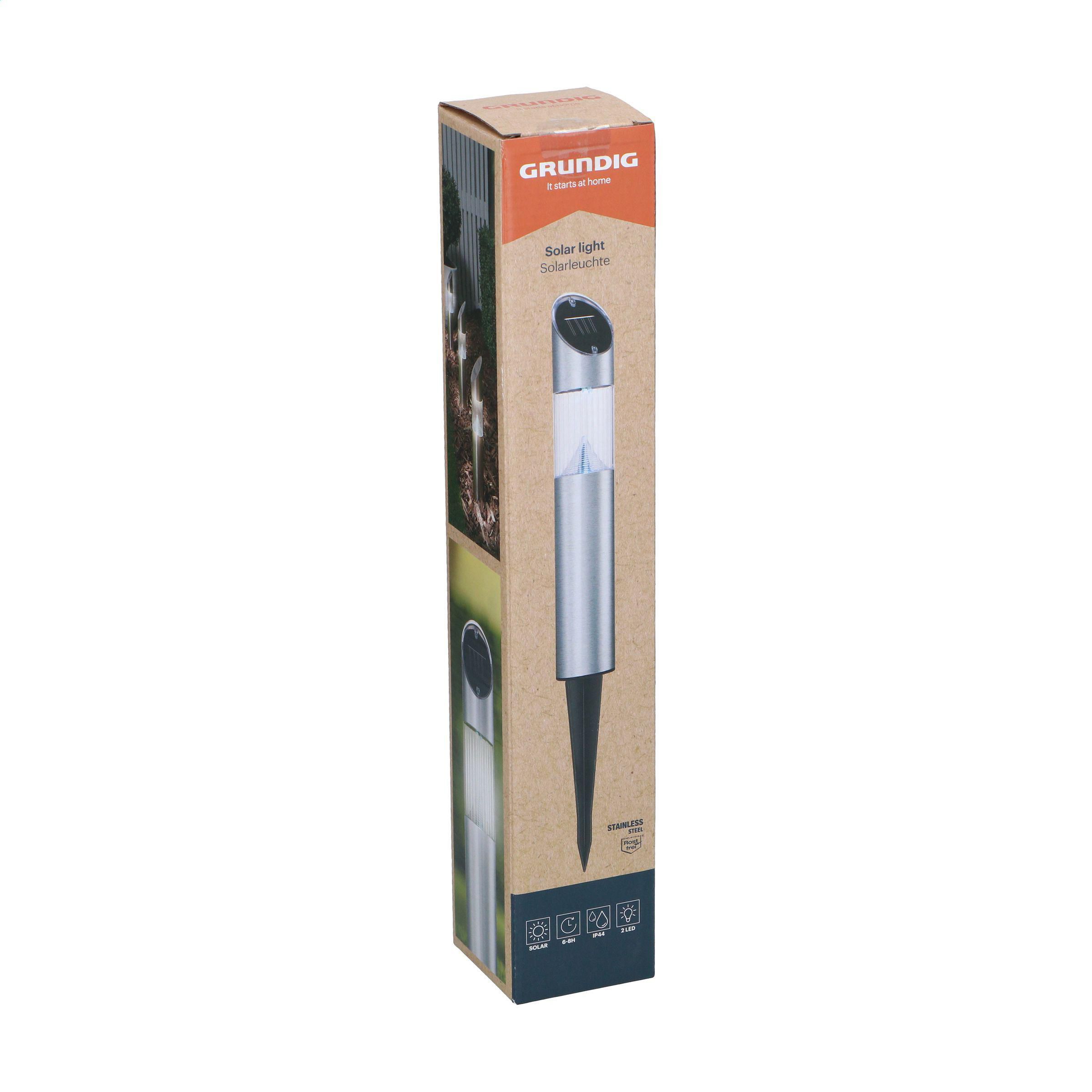 Vue 3 de Grundig Solar Stainless Steel Garden LED-Light