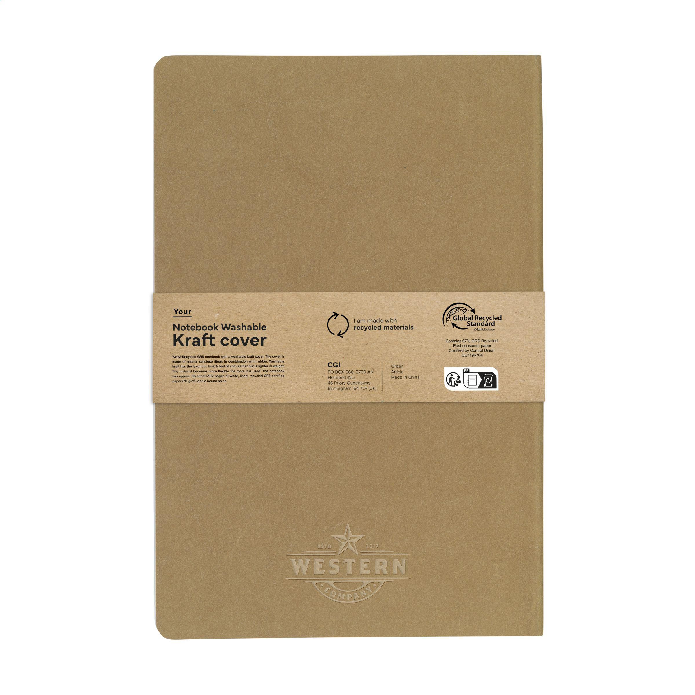 Vue 2 de Notebook GRS Washable Kraft Cover A5 carnet de notes