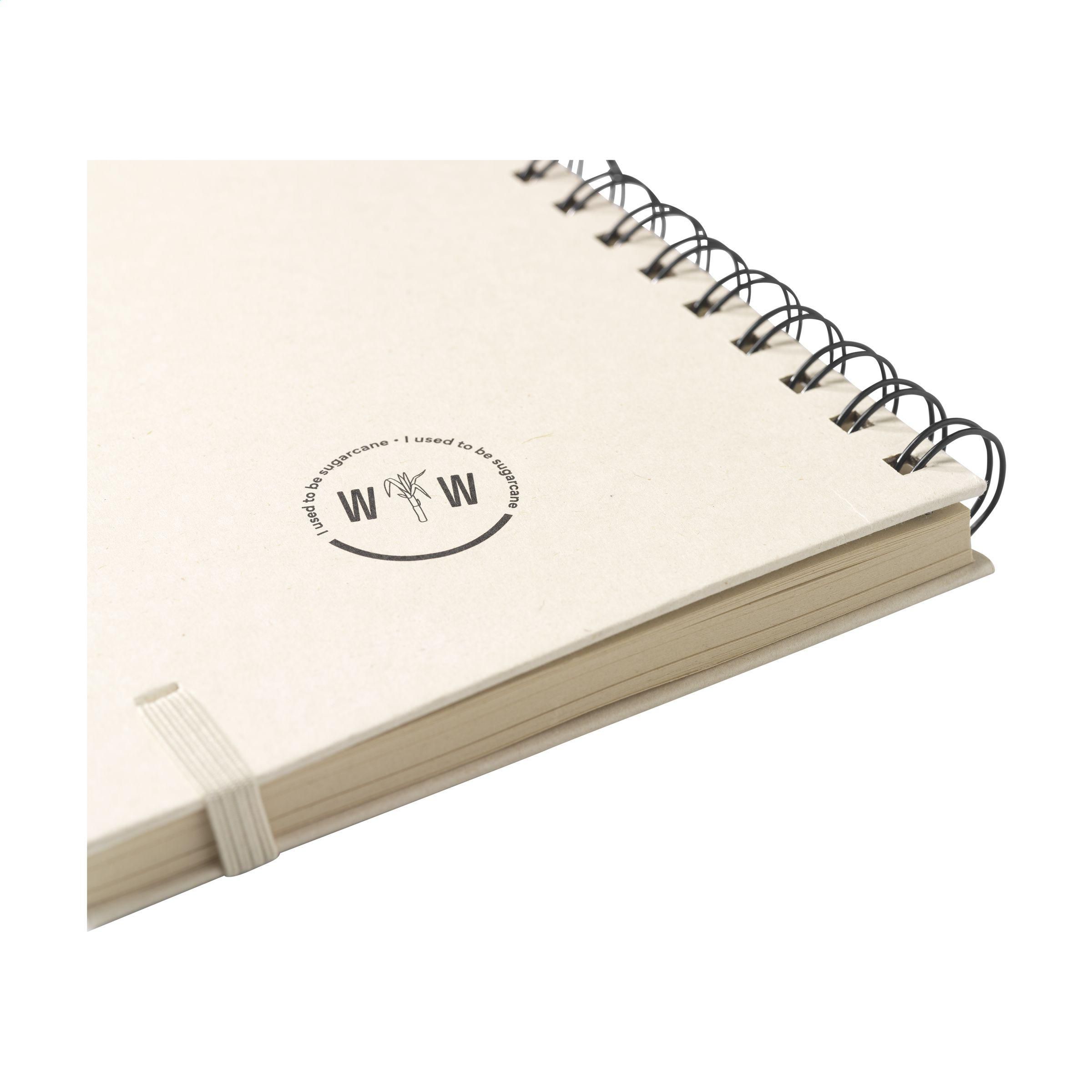 Vue 7 de Sugarcane Bagasse Spiral Notebook A5 carnet