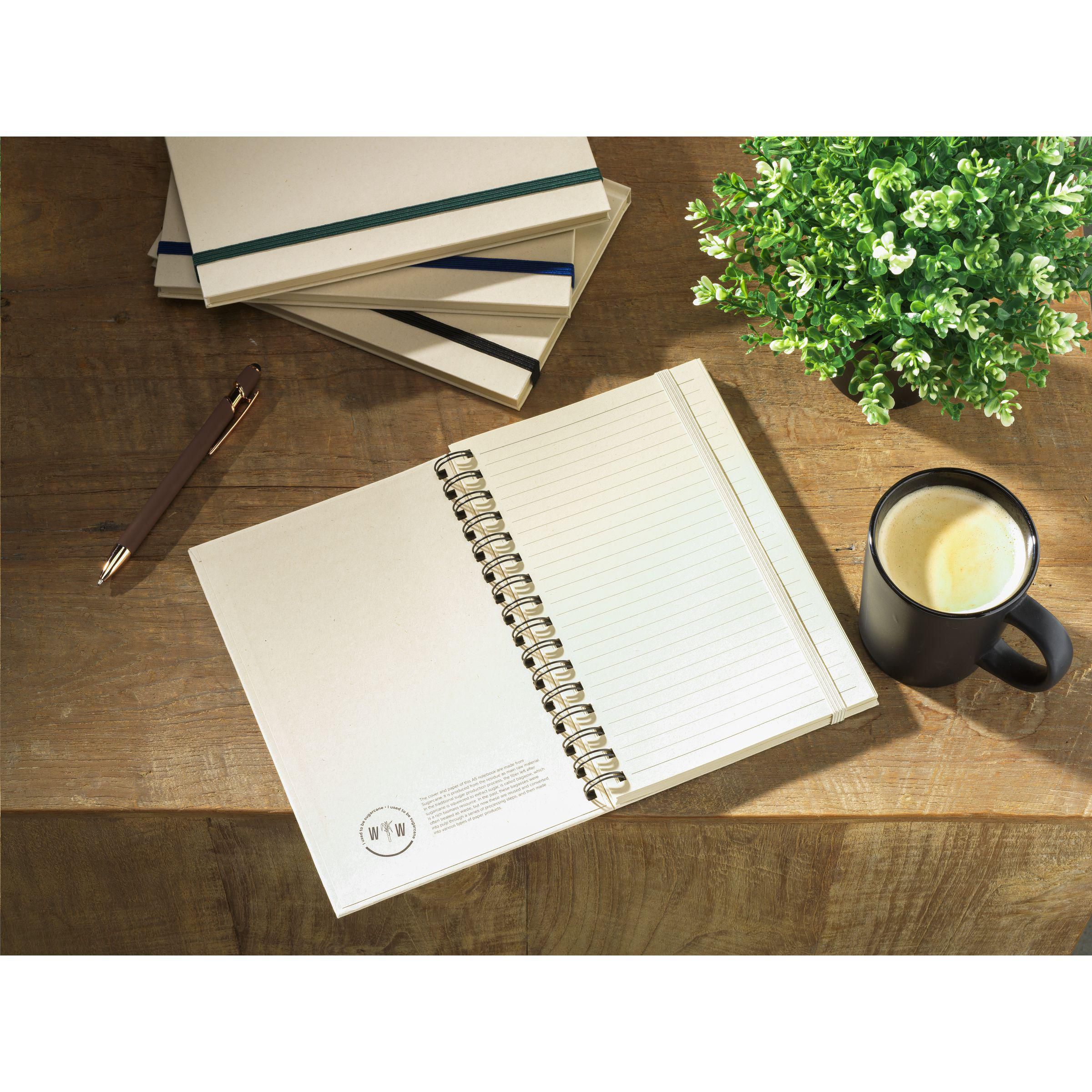 Vue 8 de Sugarcane Bagasse Spiral Notebook A5 carnet