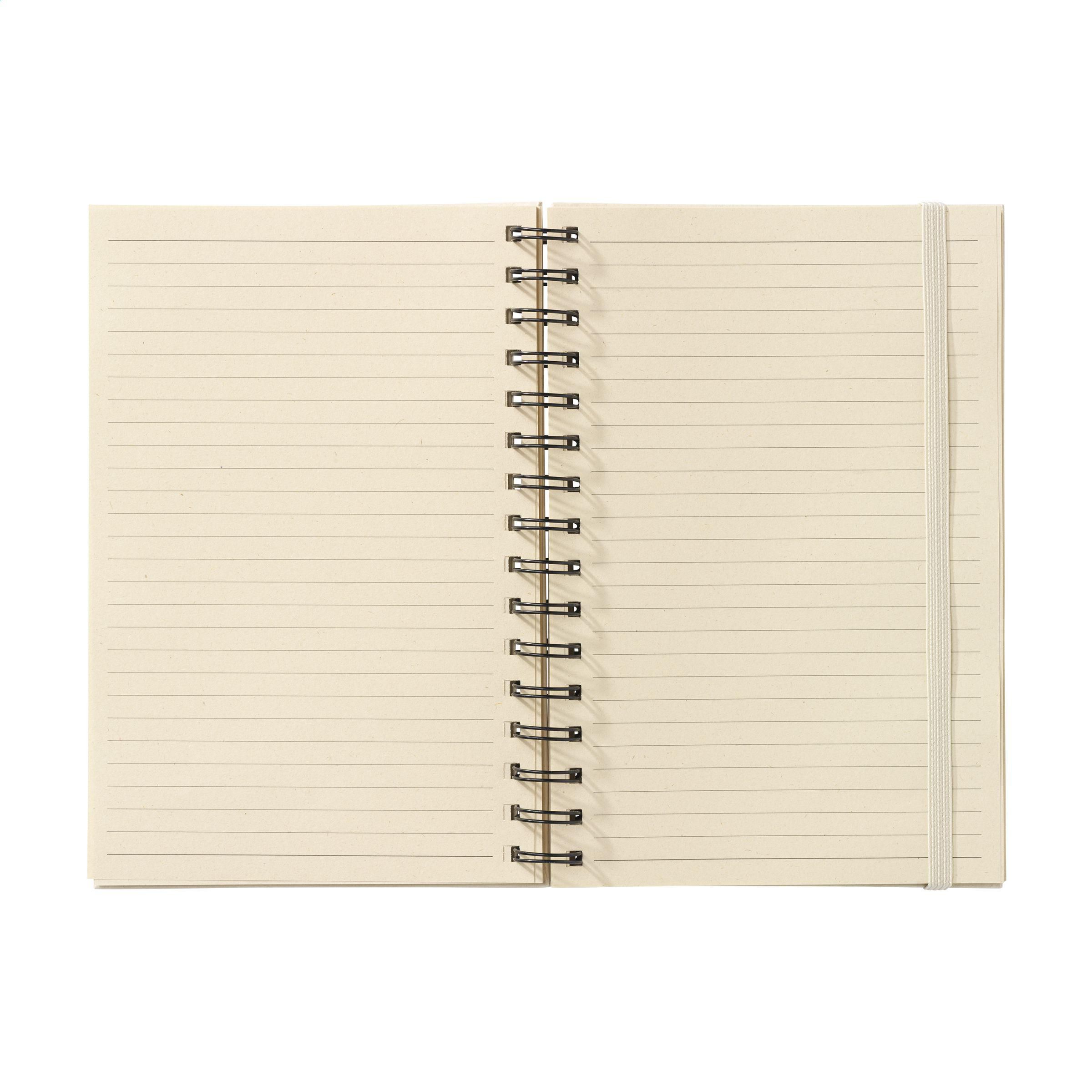 Vue 4 de Sugarcane Bagasse Spiral Notebook A5 carnet