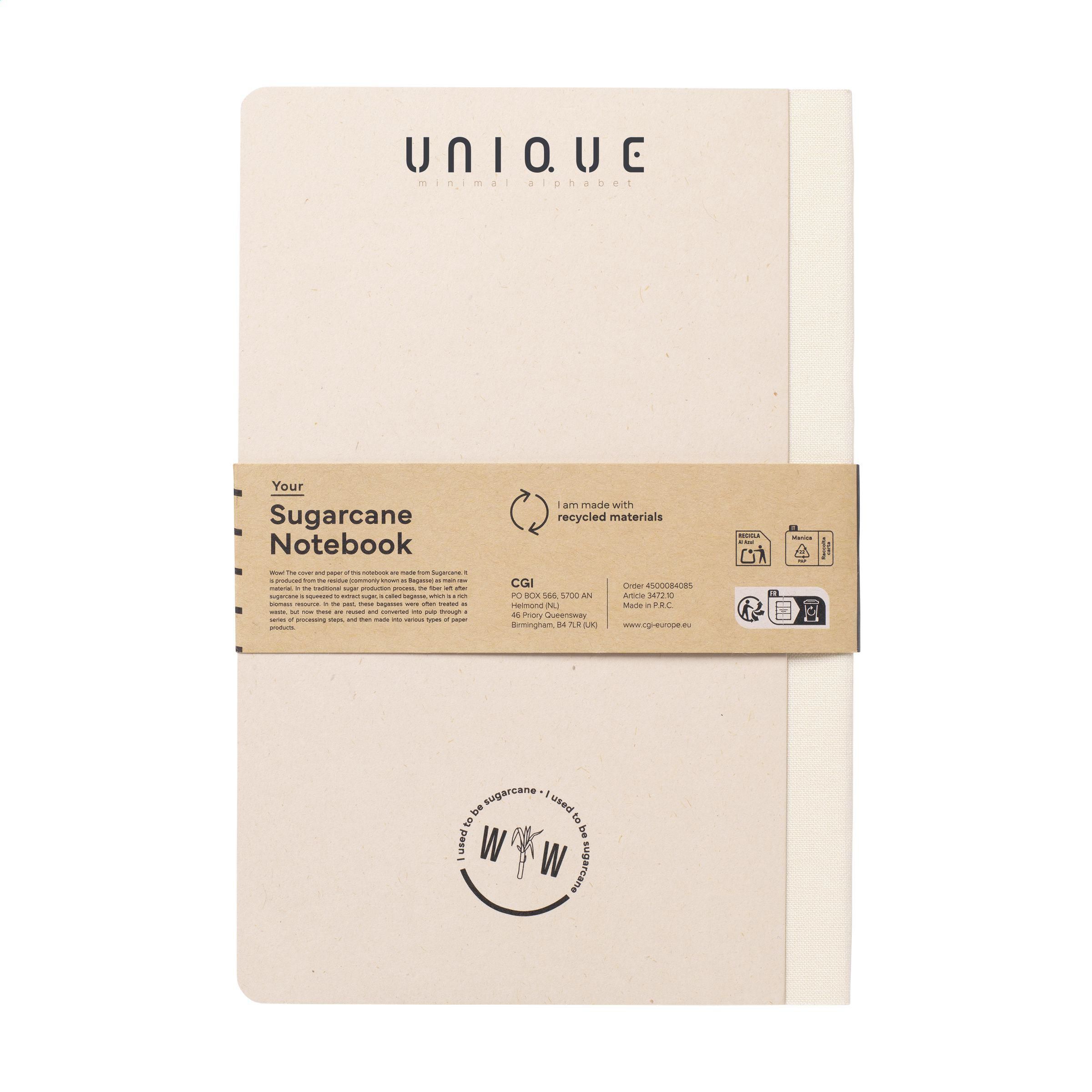 Vue 2 de Sugarcane Notebook A5 carnet de notes