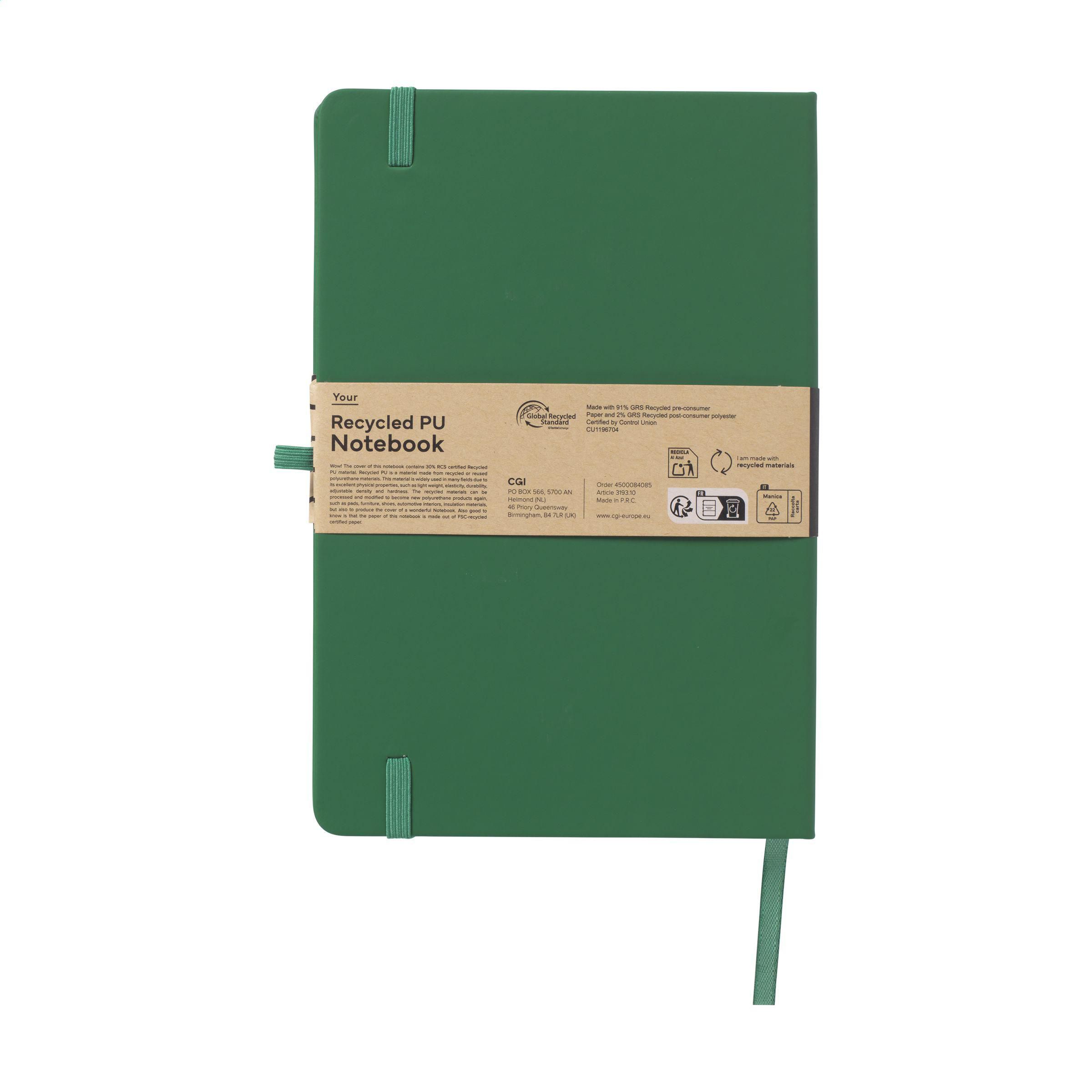 Vue 10 de Recycled GRS PU Notebook A5 carnet de notes