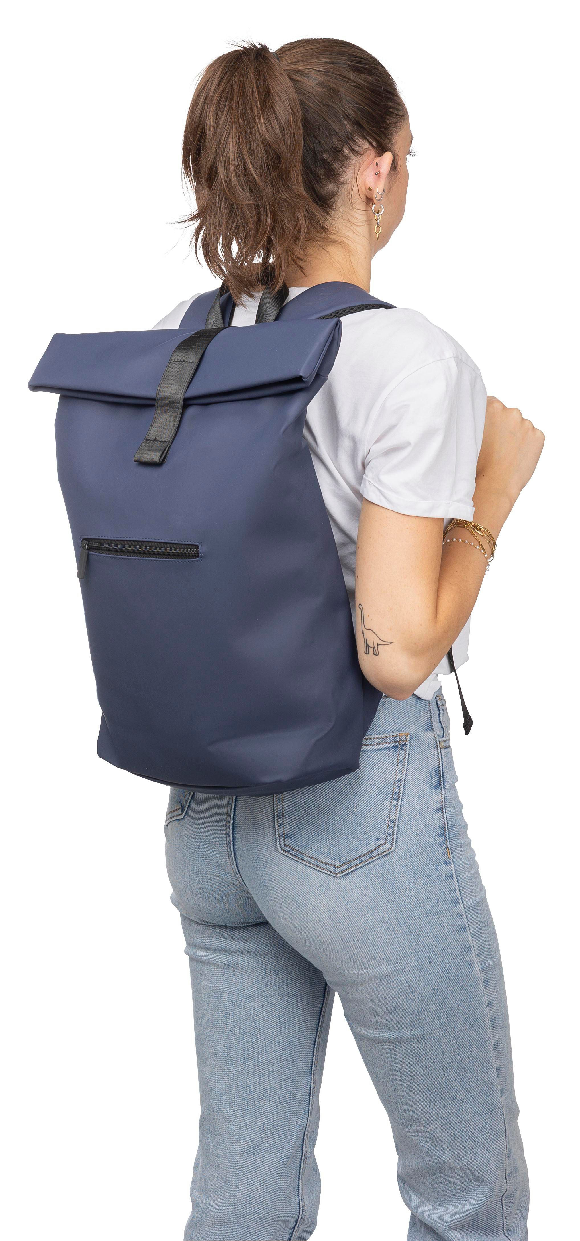 Vue 12 de Sac à dos Naiya | Recyclé | Rabat roulé | Ordinateur portable 16" | 19 l