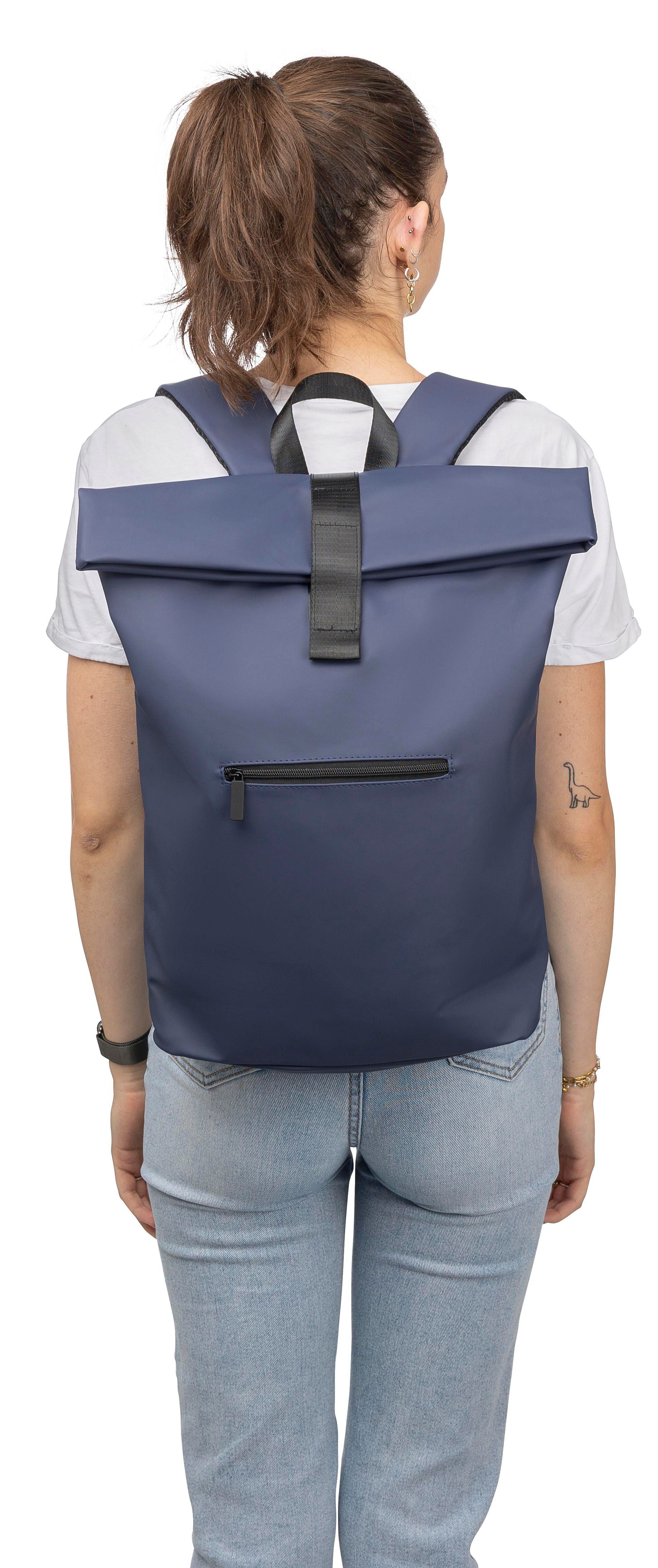 Vue 13 de Sac à dos Naiya | Recyclé | Rabat roulé | Ordinateur portable 16" | 19 l