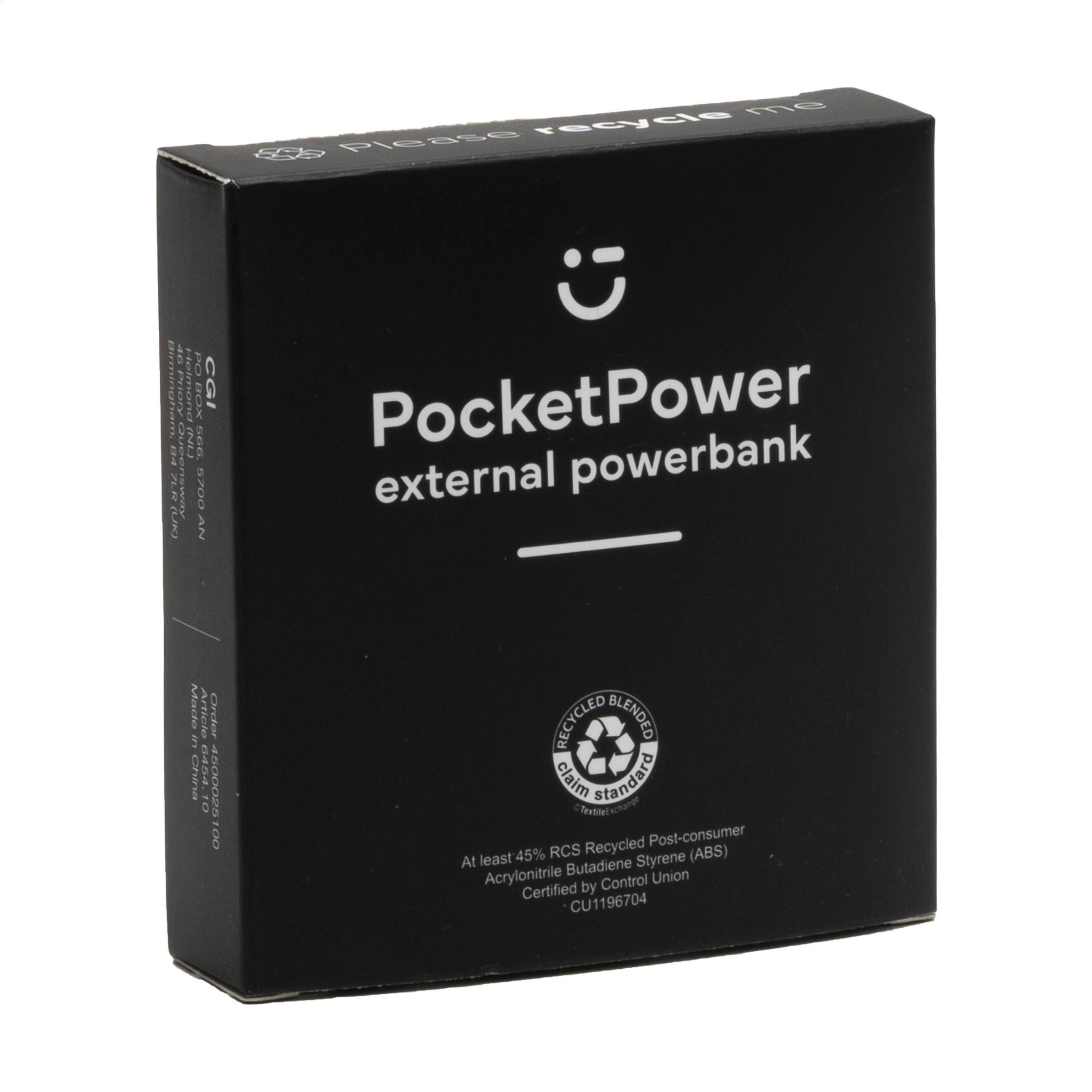 Vue 4 de PocketPower 5000 RCS Recycled Powerbank chargeur