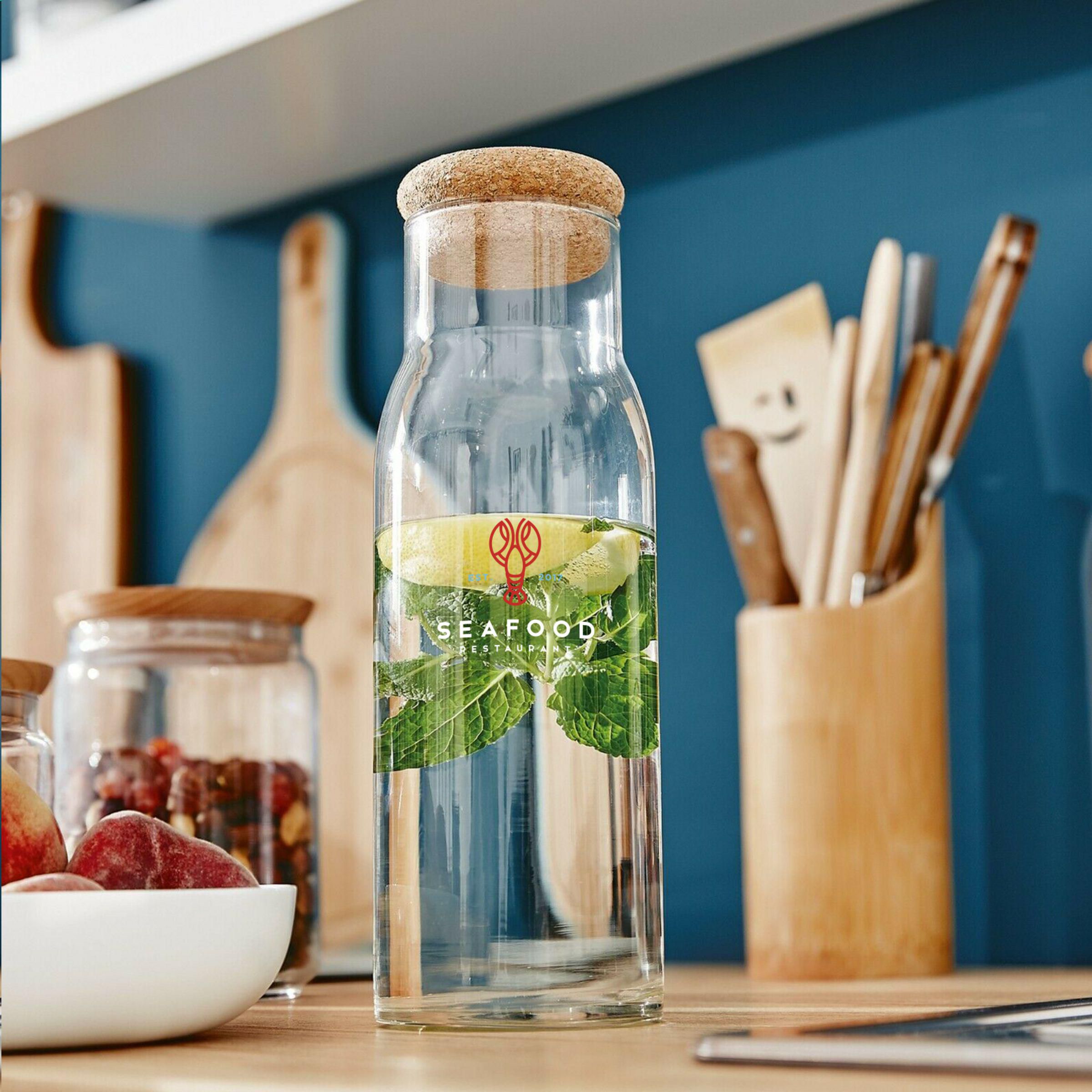 Vue 4 de Algarve Carafe 1 L avec un bouchon en liège