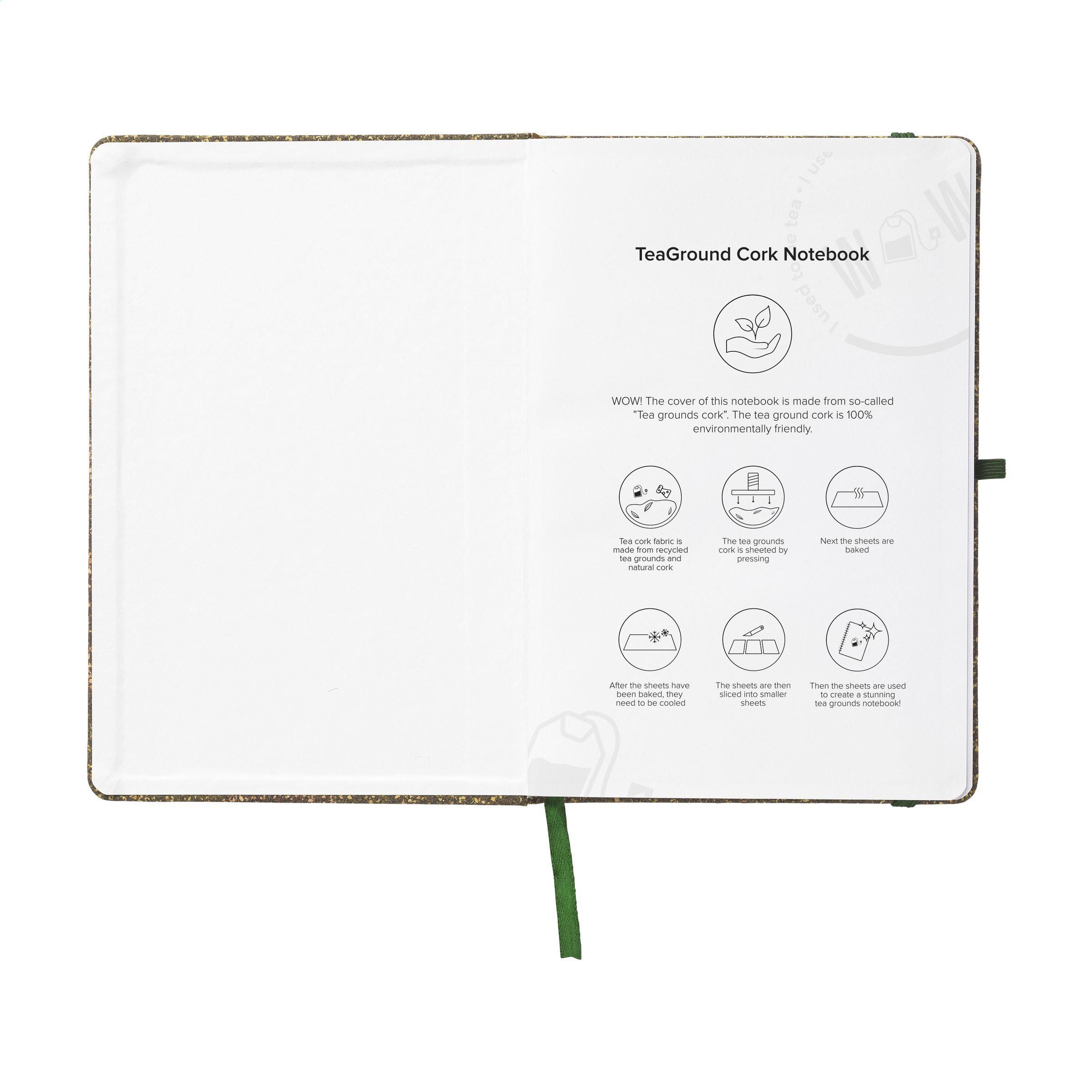 Vue 5 de TeaGround Cork Notebook A5 carnet de notes