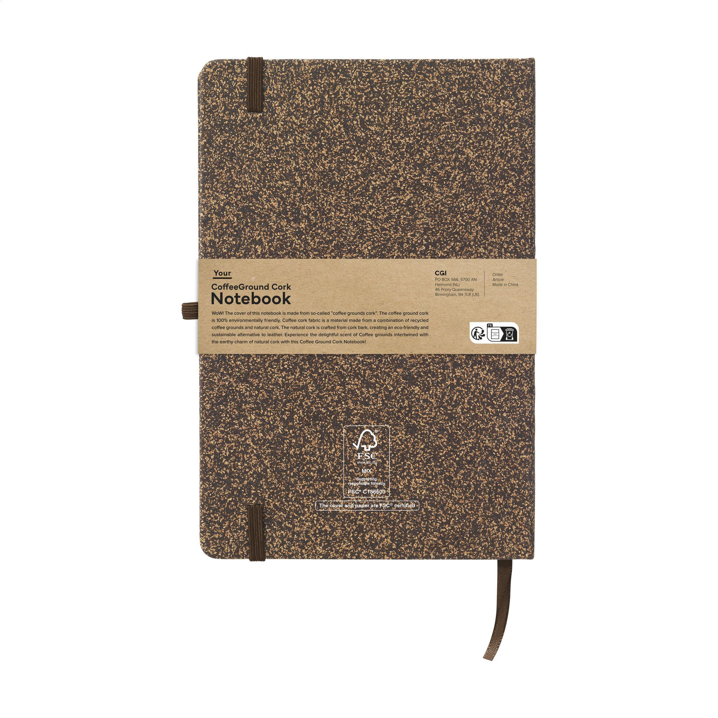Vue 2 de CoffeeGround Cork Notebook A5 carnet de notes